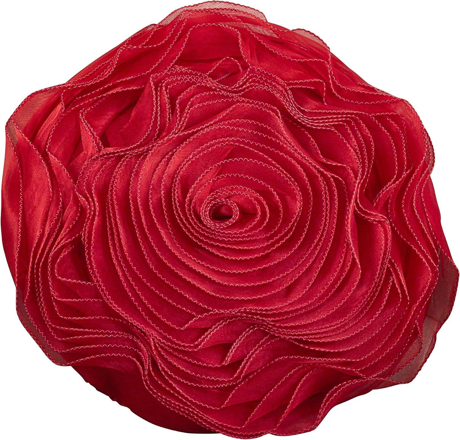 Saro Lifestyle Rose Design Throw Pillow