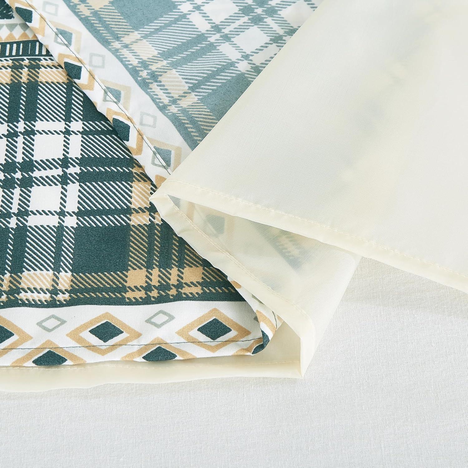 Chezmoi Collection Lake Northwest Cabin Lodge Window Curtain Set (Set of 2)