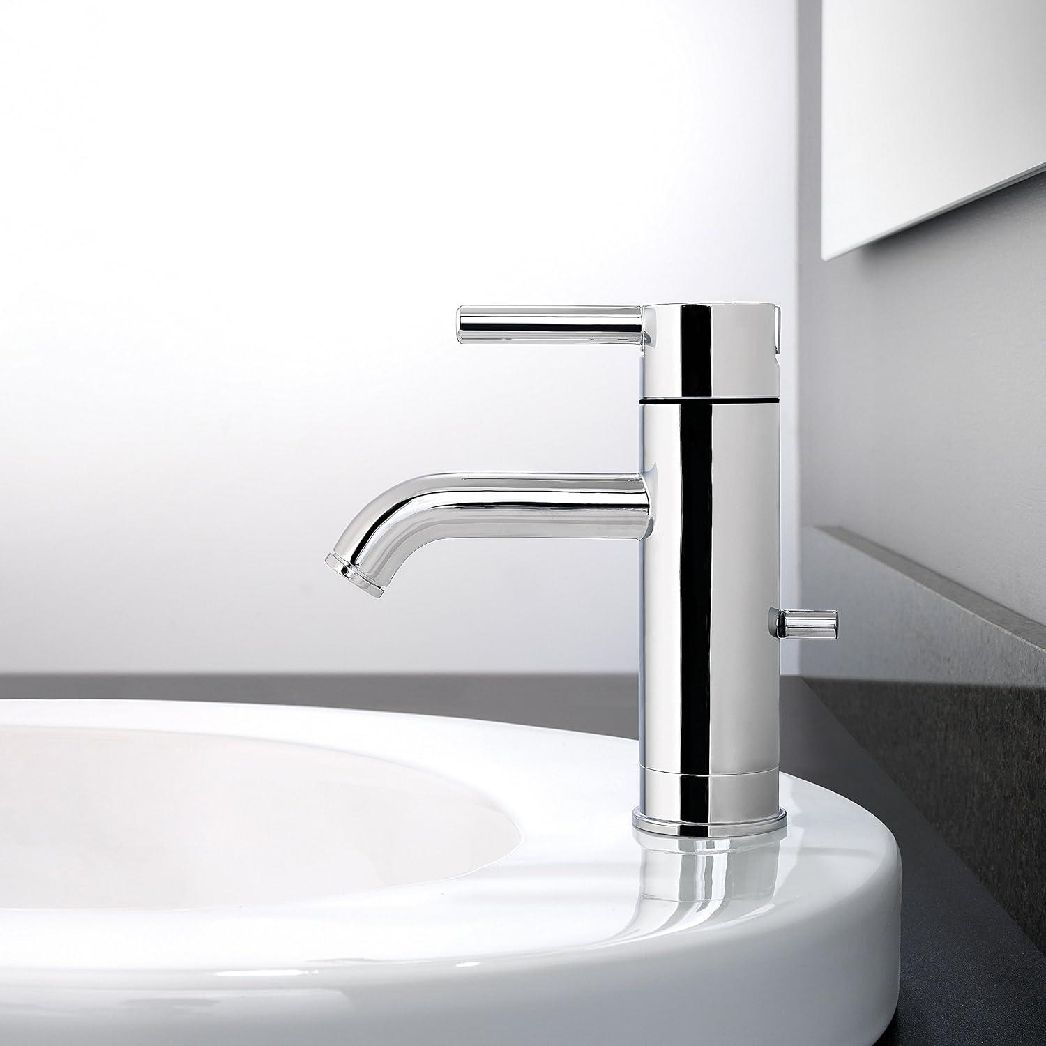 Contempra Modern Polished Chrome Single Control Bathroom Faucet