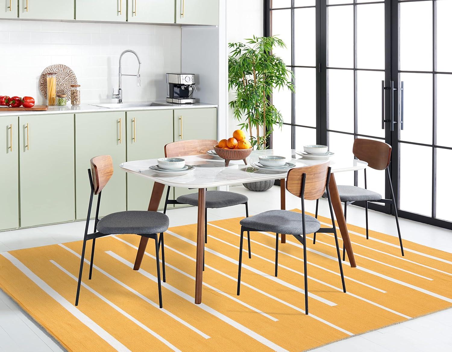 Montauk MTK311 Hand Woven Indoor Area Rug - Gold/Ivory - 6'x9' - Safavieh