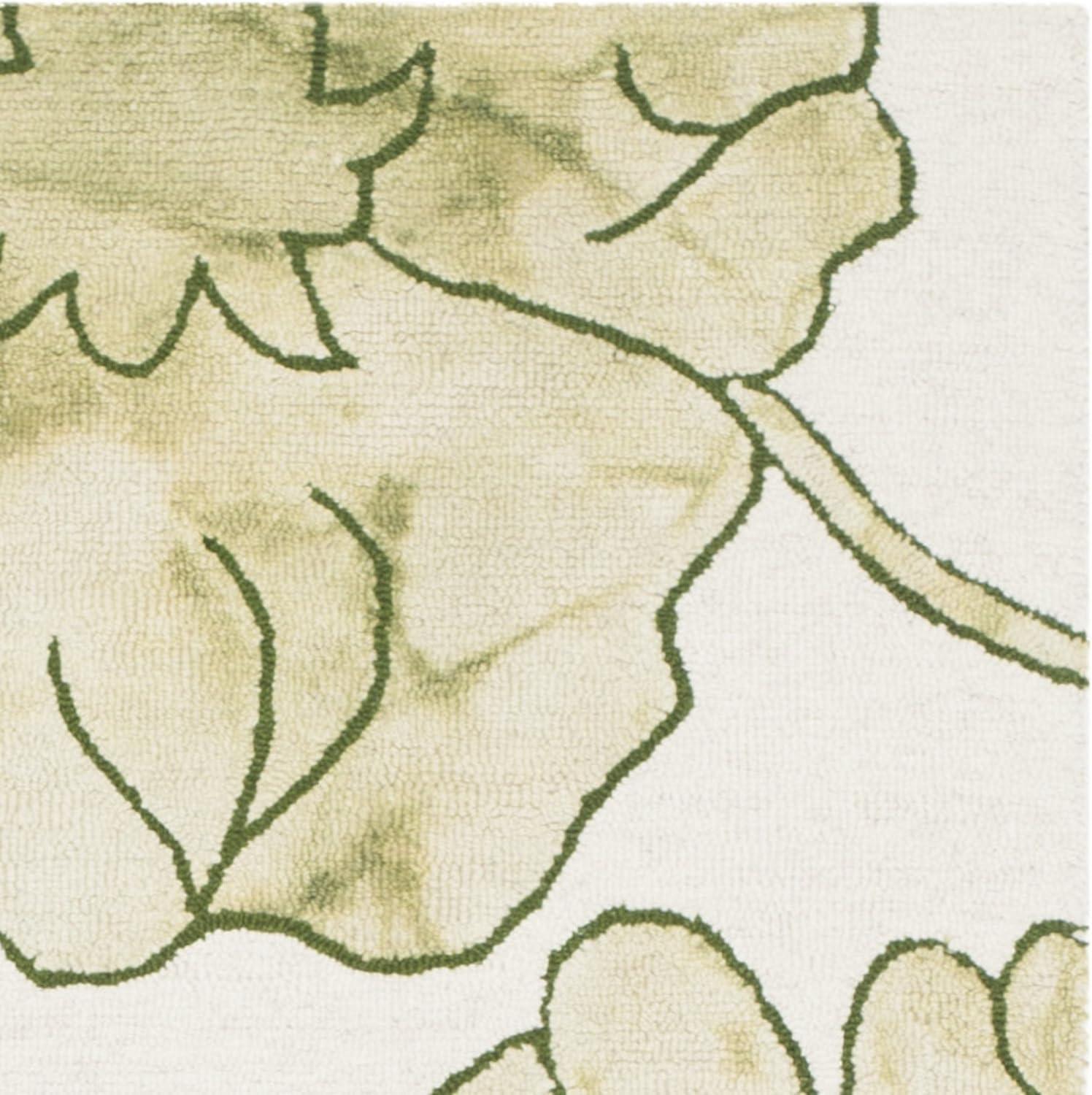 Dip Dye DDY683 Hand Tufted Area Rug - Ivory/Light Green - 4'x6' - Safavieh.