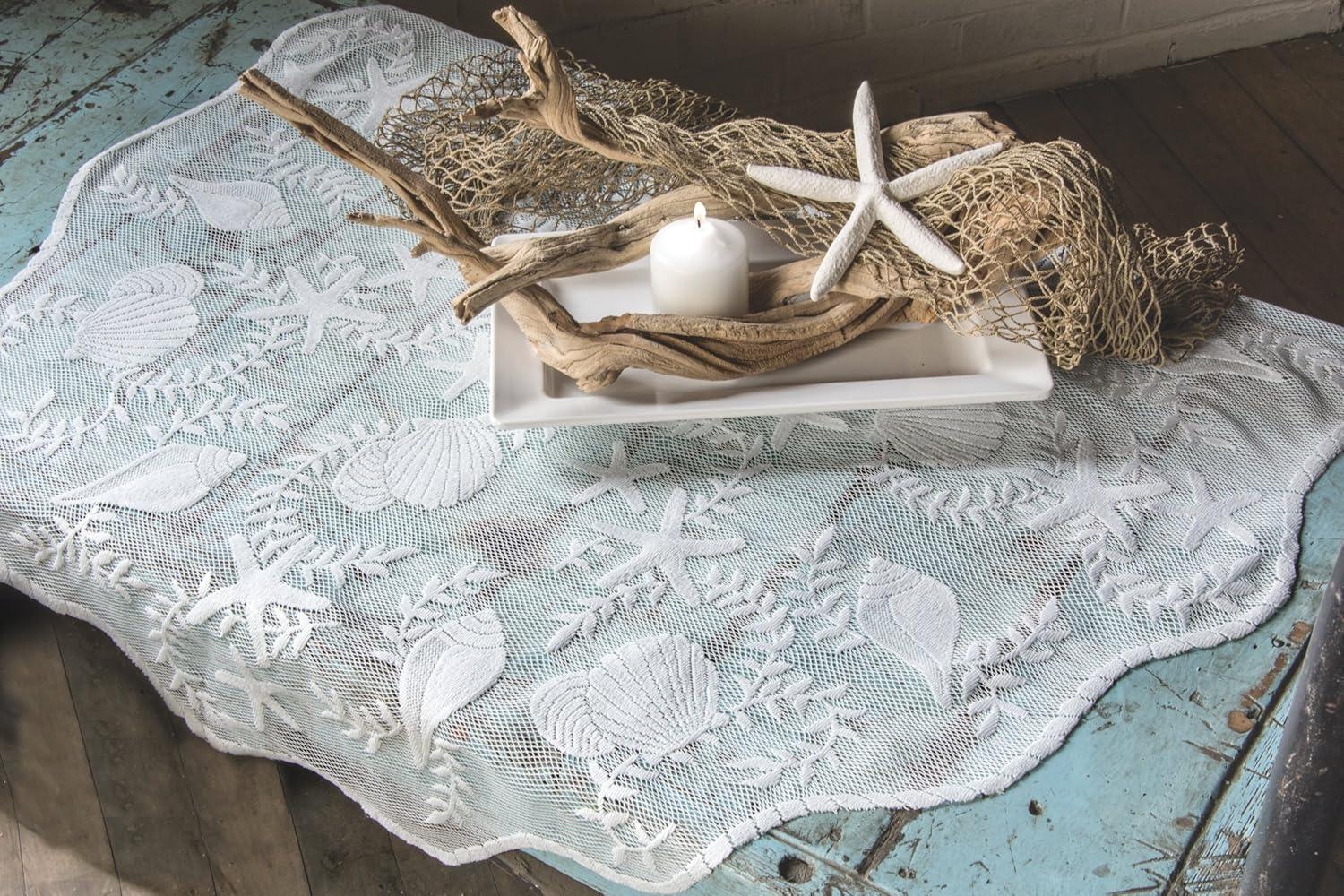 Tidepool Round Table Topper - White - 42 in.