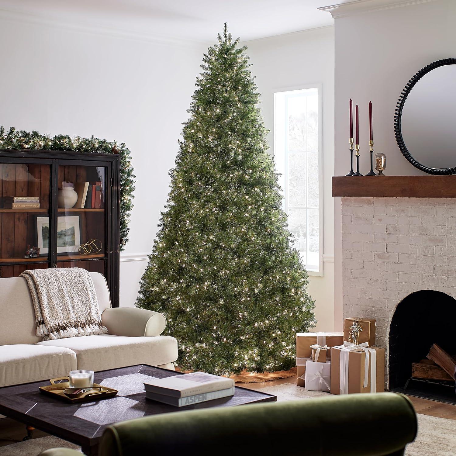 10' Prelit Hinged Dunhill Fir Artificial Christmas Tree Clear Lights - National Tree Company