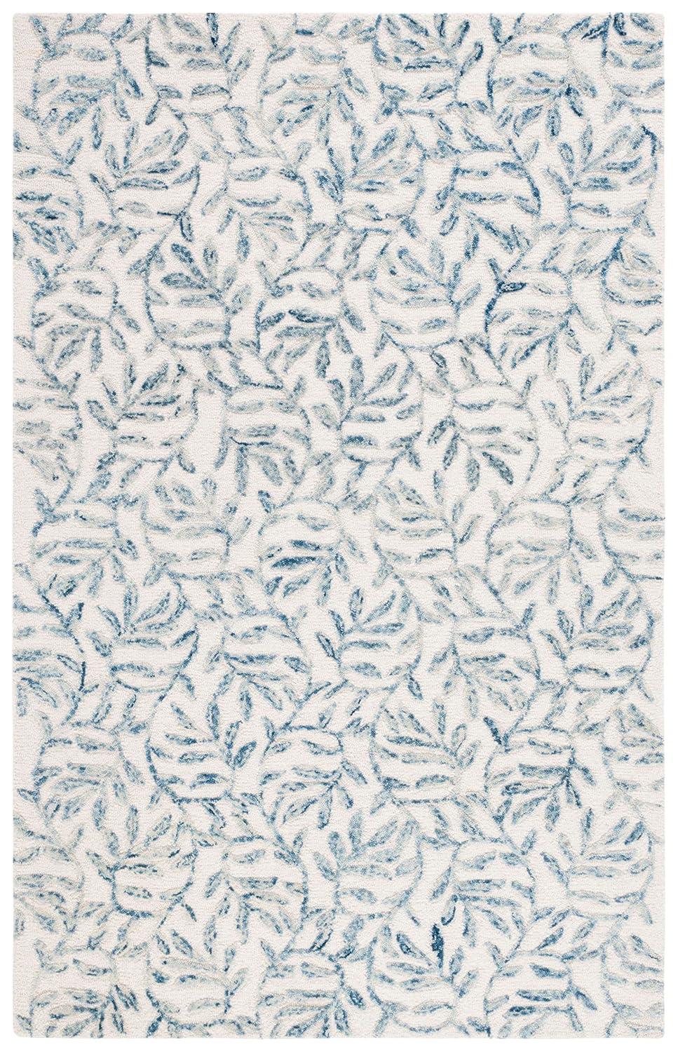 Jardin JAR734 Hand Tufted Area Rug - Ivory/Blue - 5'x8' - Safavieh.