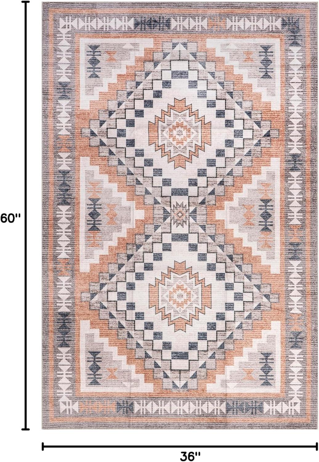 Nuloom Leighton Machine Washable Southwestern Medallion Indoor Area Rug