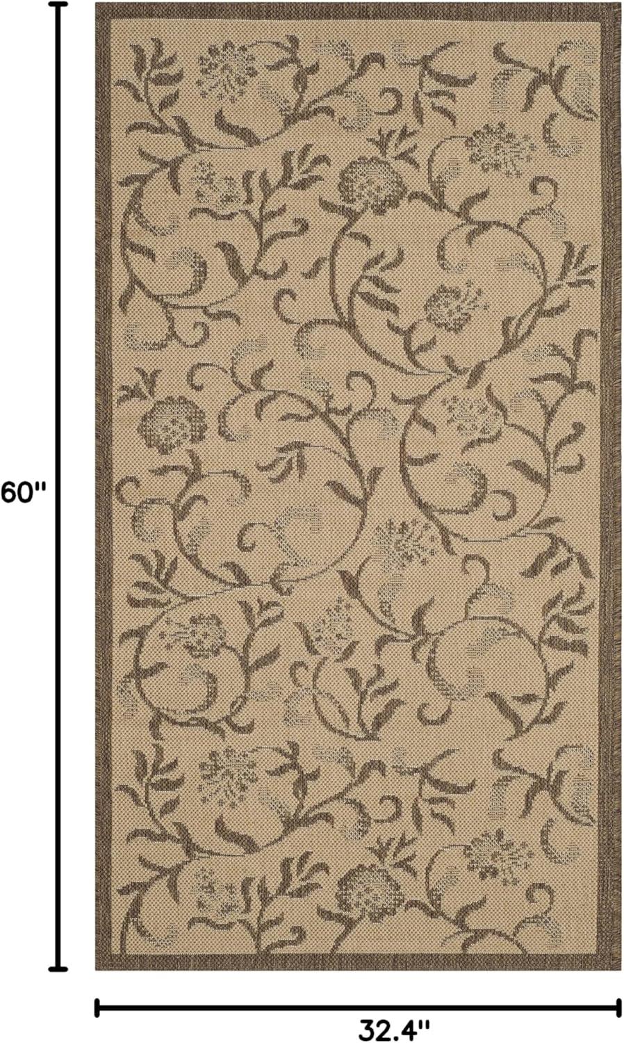 Swirling Garden Floral Indoor / Outdoor Rug