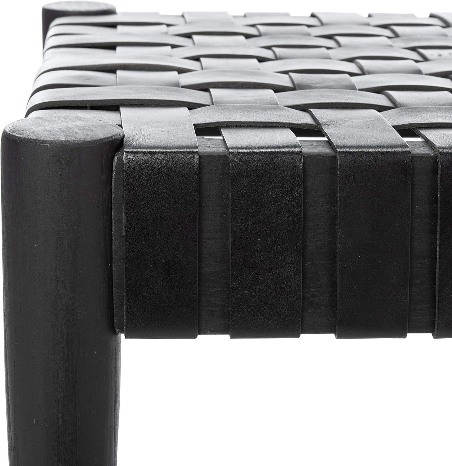 Orin 47" Woven Leather Bench