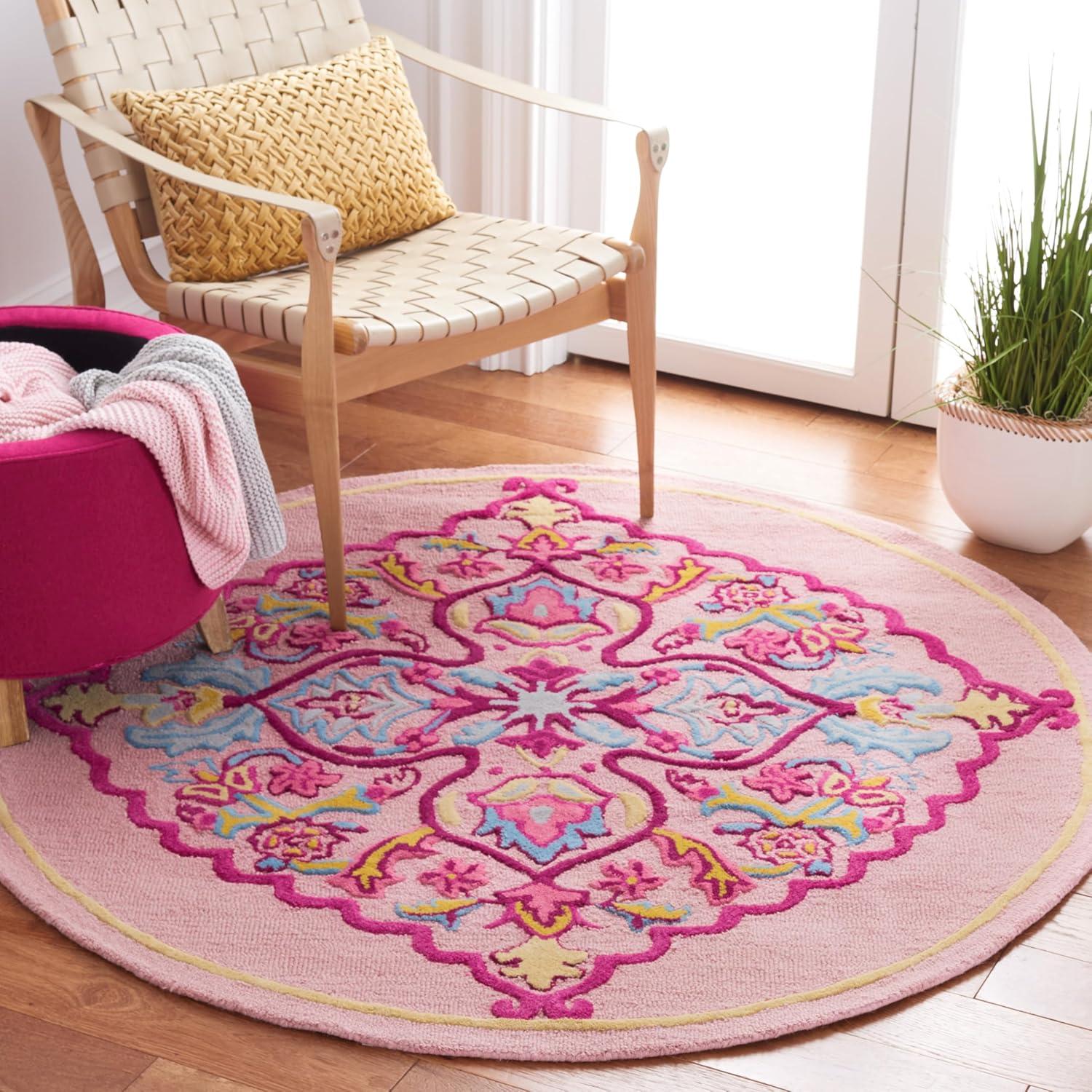 SAFAVIEH Bellagio BLG605A Handmade Pink / Multi Rug