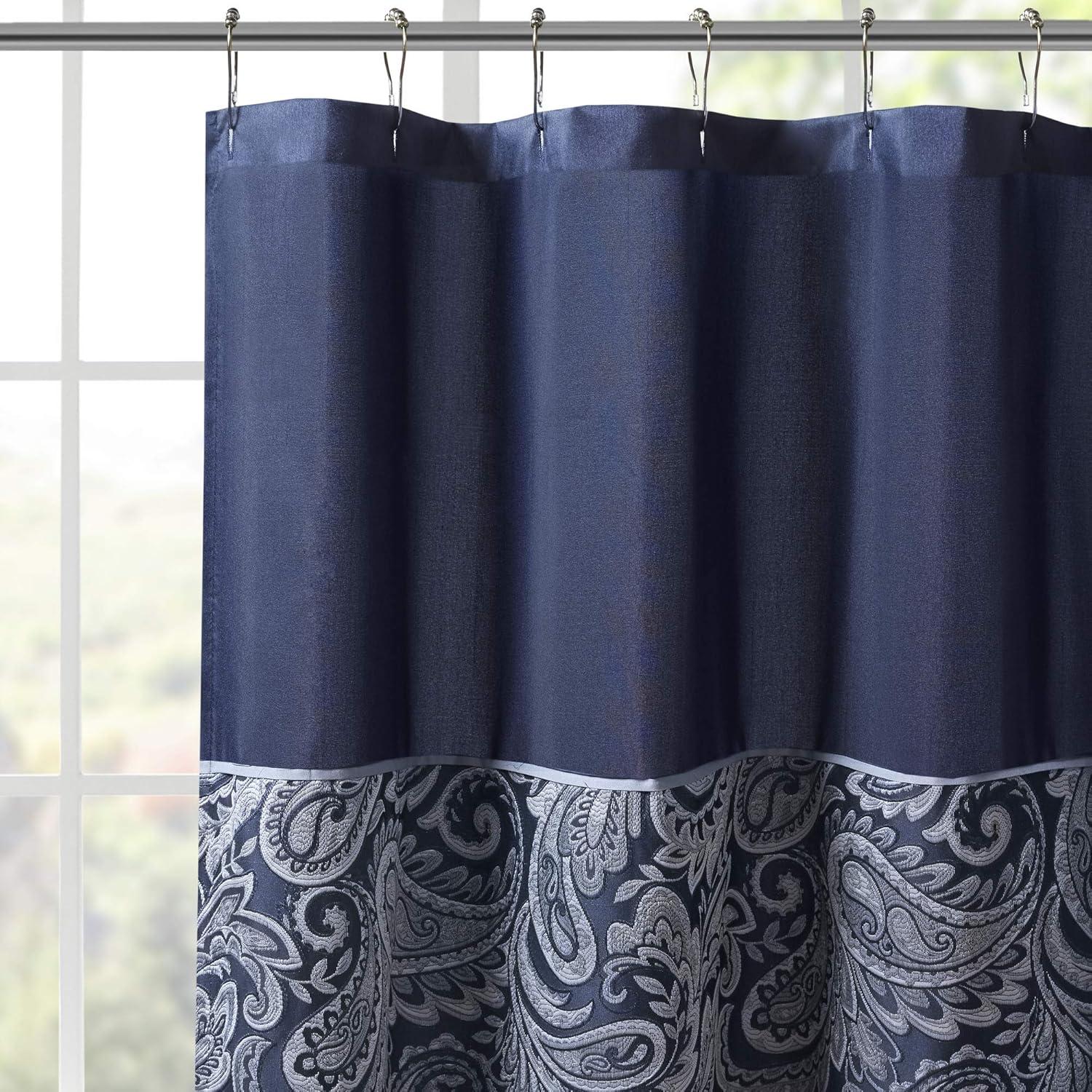 Madison Park Aubrey Paisley Jacquard Shower Curtain