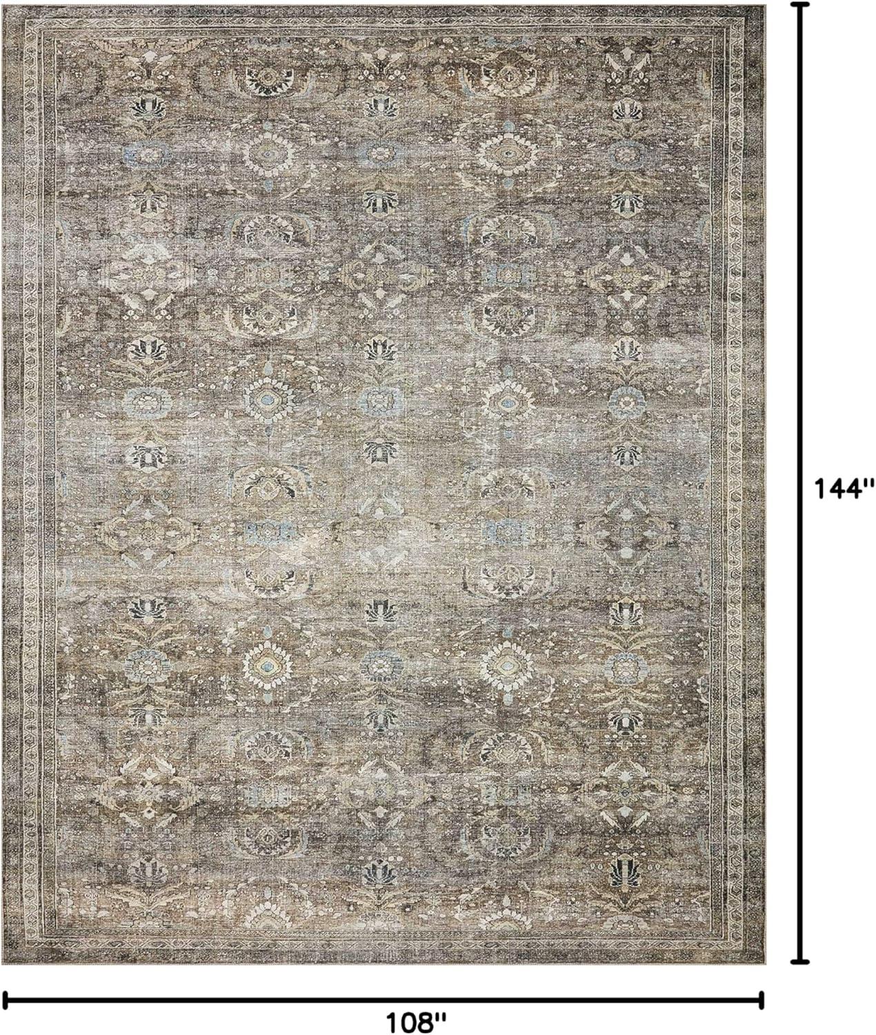 Loloi II Layla LAY-13 Printed Antique / Moss Oriental Area Rug 9'-0" x 12'-0"