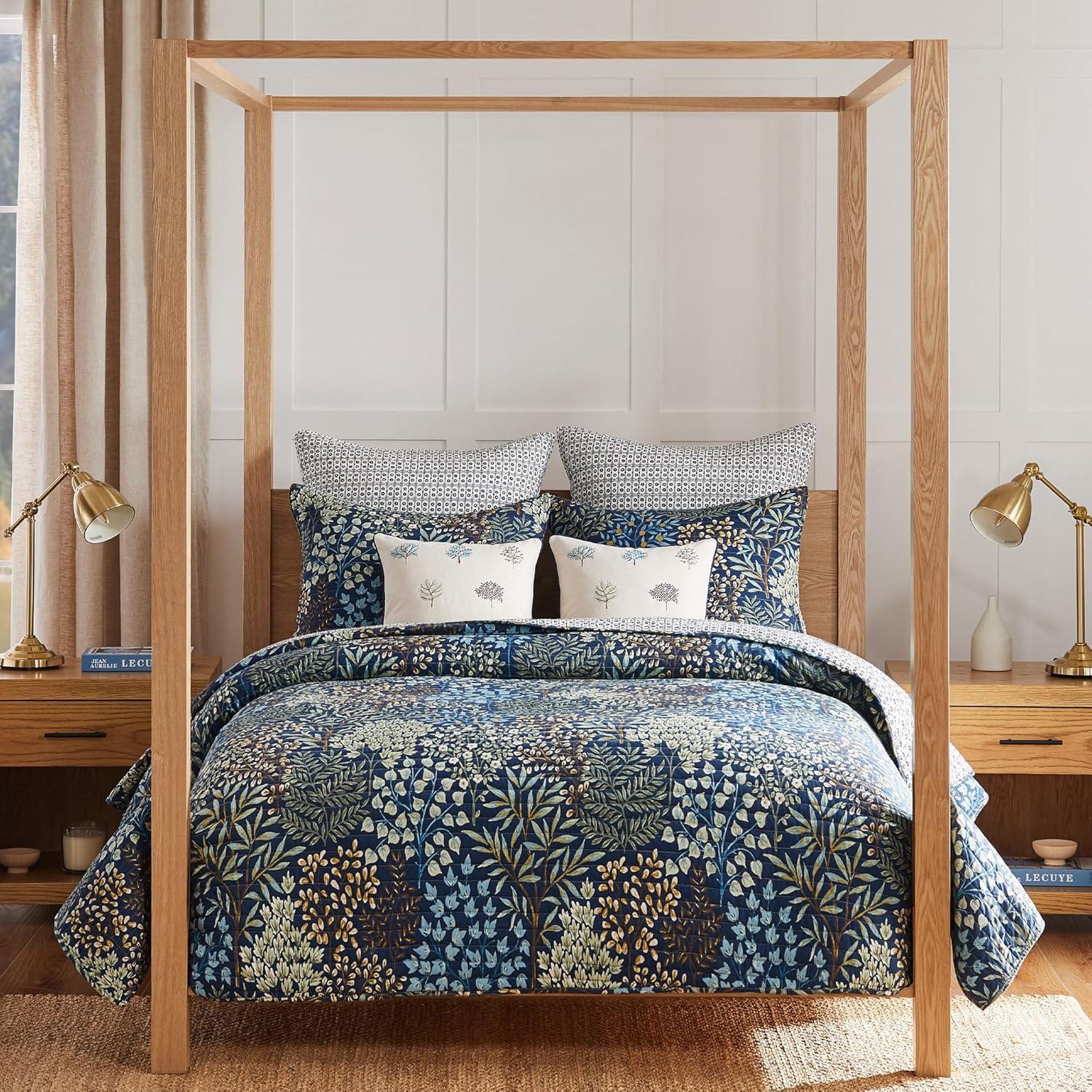 English Forest Navy Full/Queen Quilt Set - Levtex Home