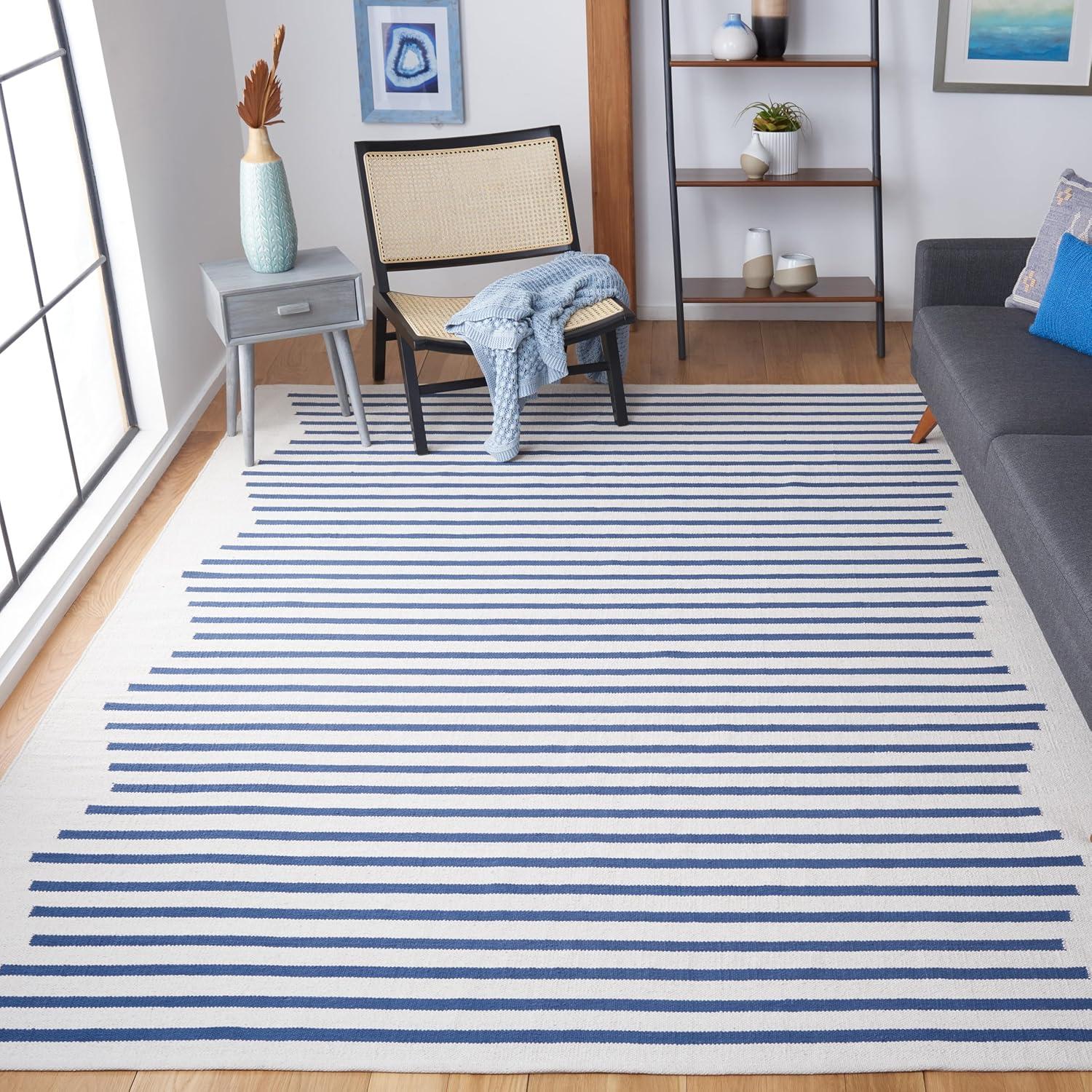Montauk MTK712 Hand Woven Indoor Area Rug - Blue/Ivory - 8'x10' - Safavieh
