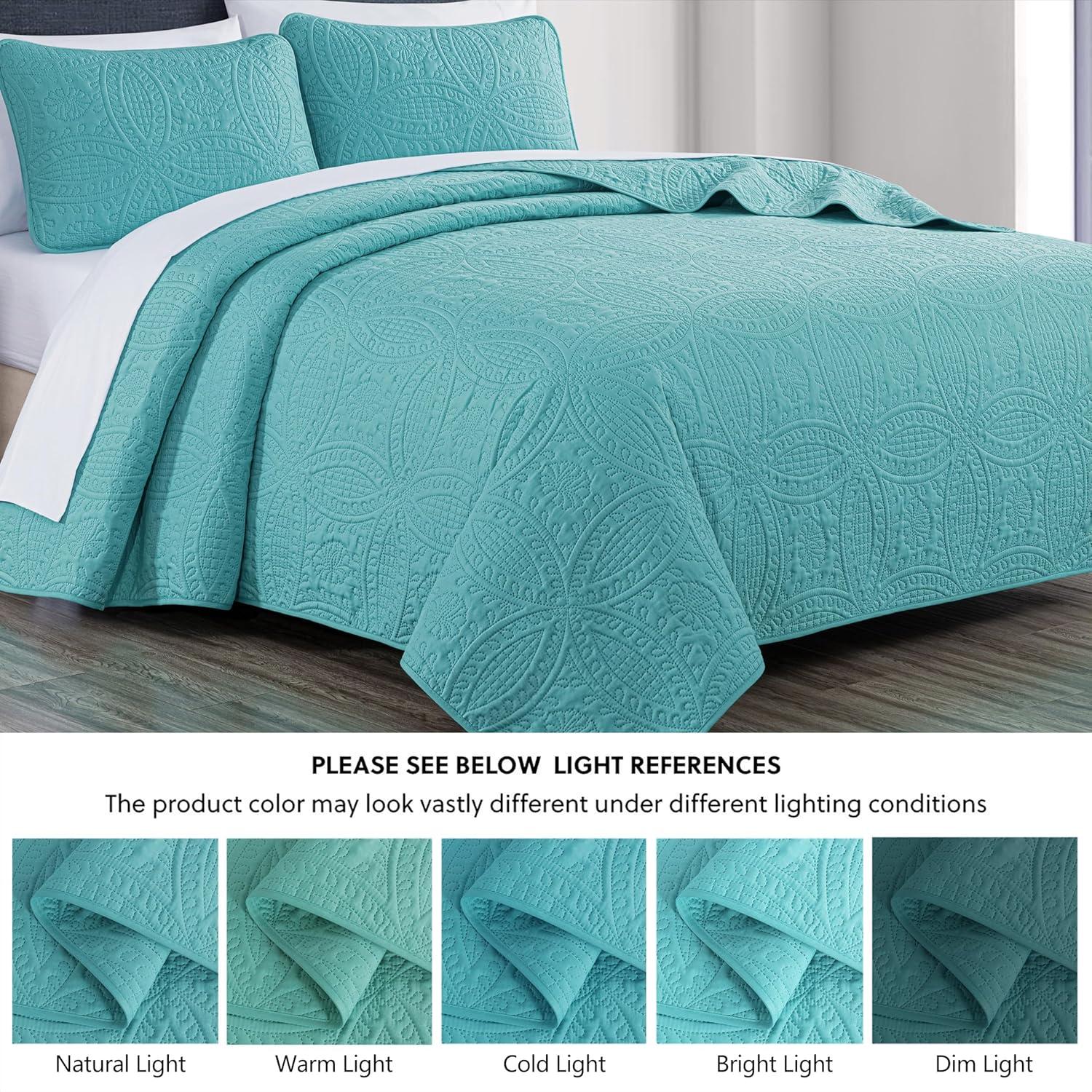 Chezmoi Collection Austin Standard Geometric Shapes Coverlet Set