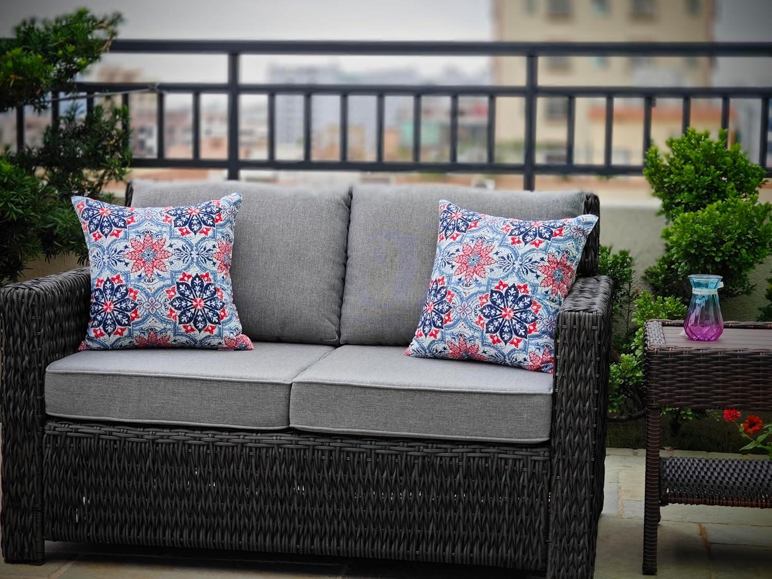 JMGBird Outdoor Pillows Waterproof Set of 2 Outdoor Pillow 18×18 Inch Outdoor Throw Pillows for Patio Furniture, Bed, Couch, and Sofa