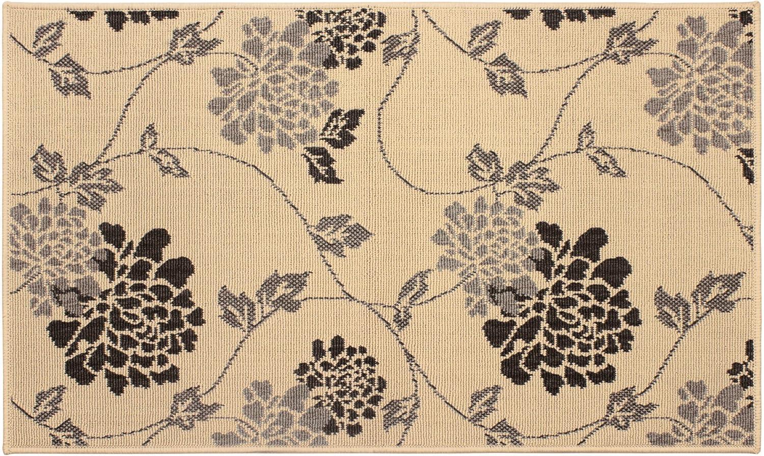 Laura Ashley Laura Ashley Jaya Stencil Chrysanthemum Beige Indoor/Outdoor Area Rug