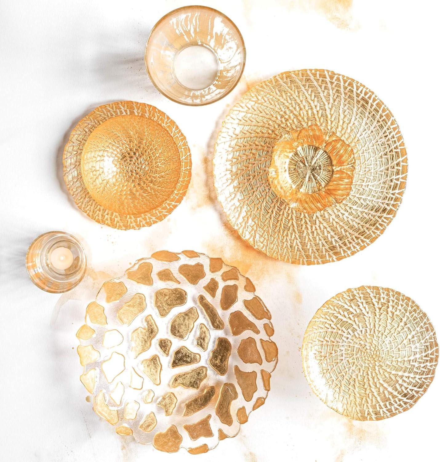 Rufolo Glass Gold Crocodile Small Bowl
