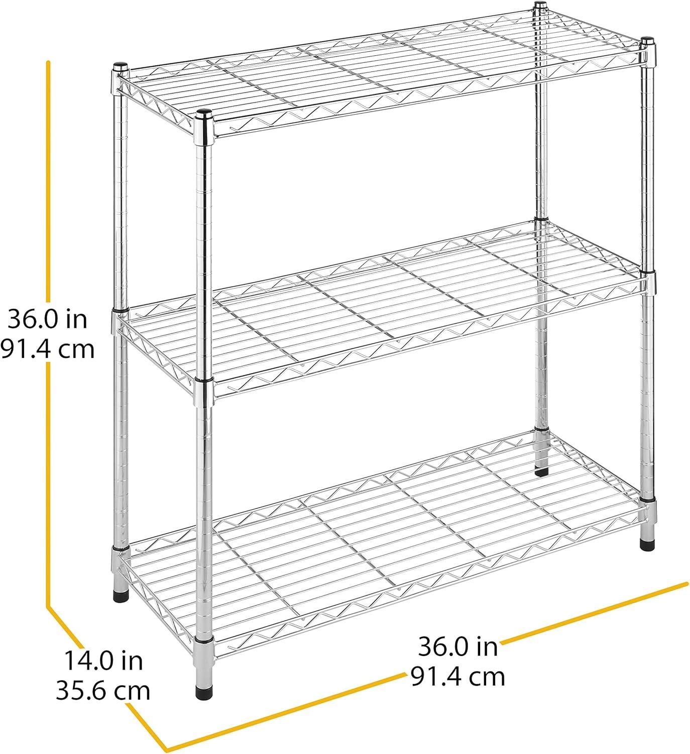 Whitmor SUPREME 3 TIER SHELVING-CHROME