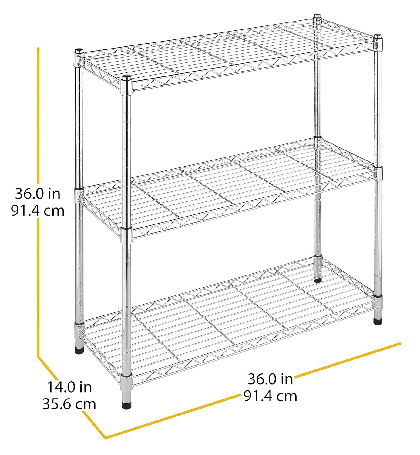Whitmor SUPREME 3 TIER SHELVING-CHROME