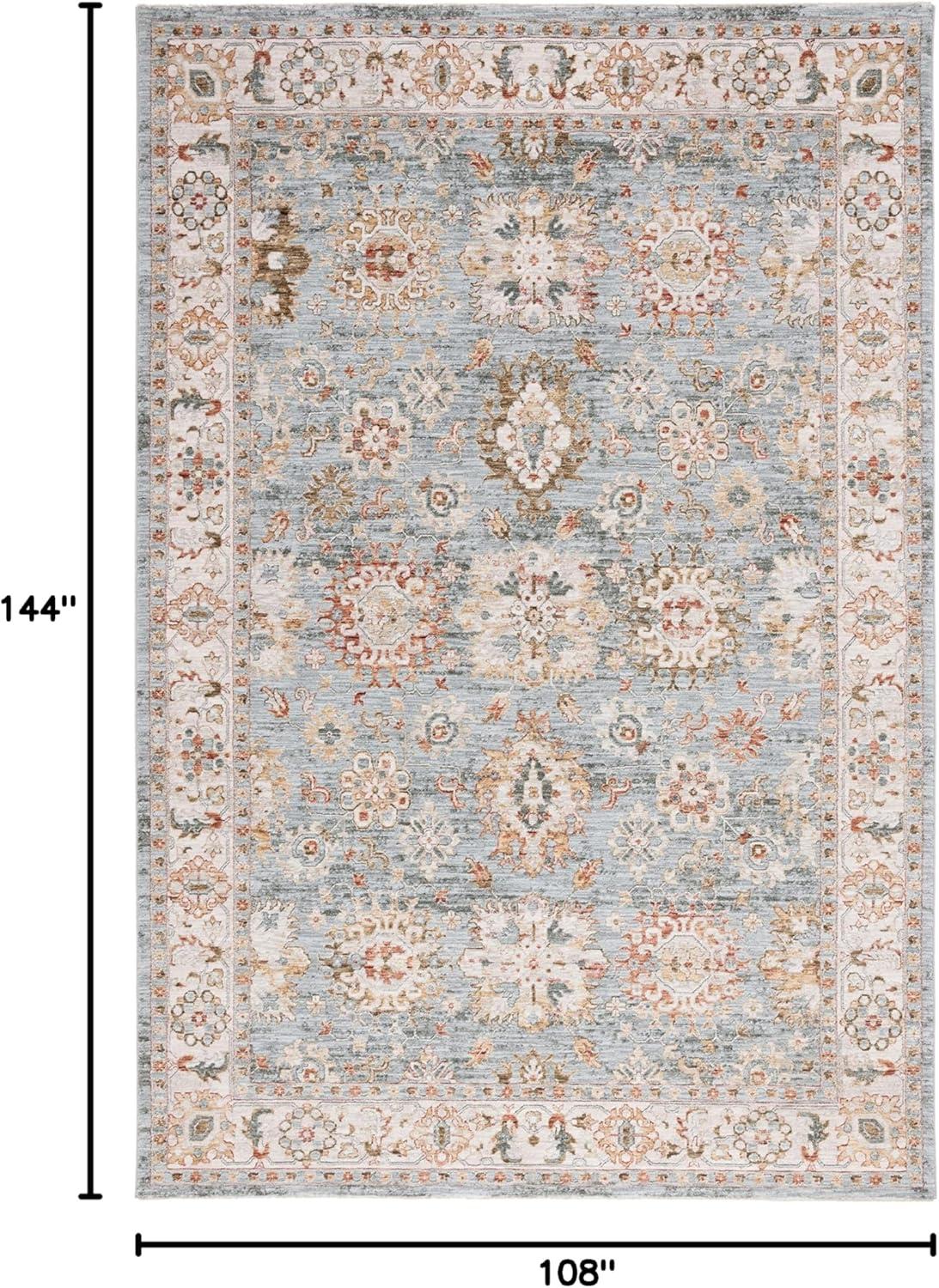 Hamilton HLT112 Power Loomed Area Rug - Blue/Ivory - 8'9"x11'9" - Safavieh.