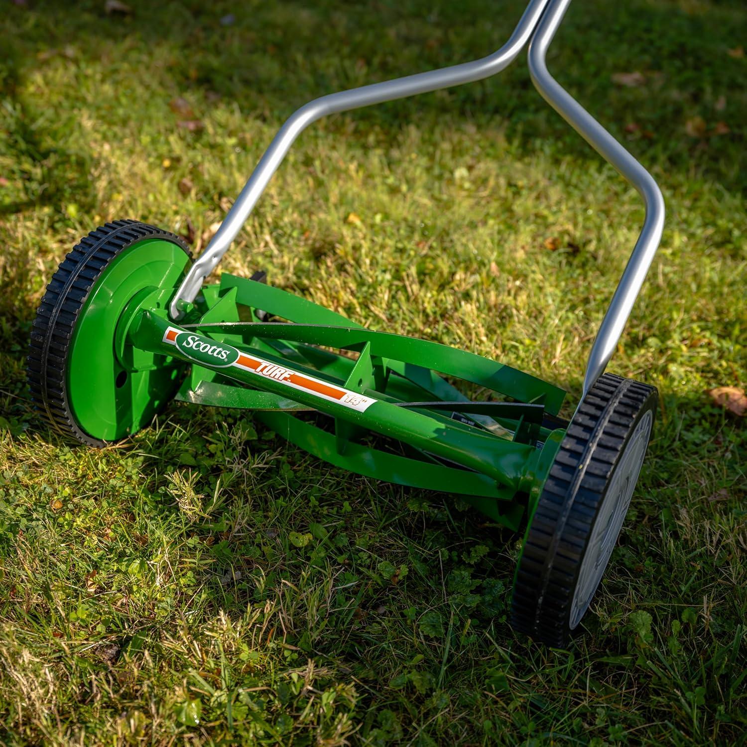Scotts Green 14-Inch 5-Blade Manual Push Reel Lawn Mower