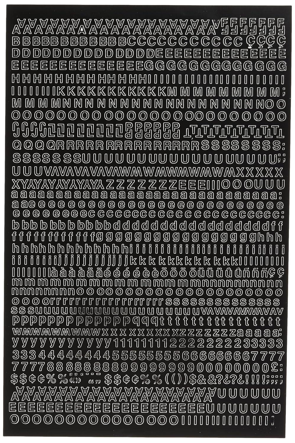 Headline/Geotype Vinyl Lettering, Helvetica, 1/4", Black Captial Letters