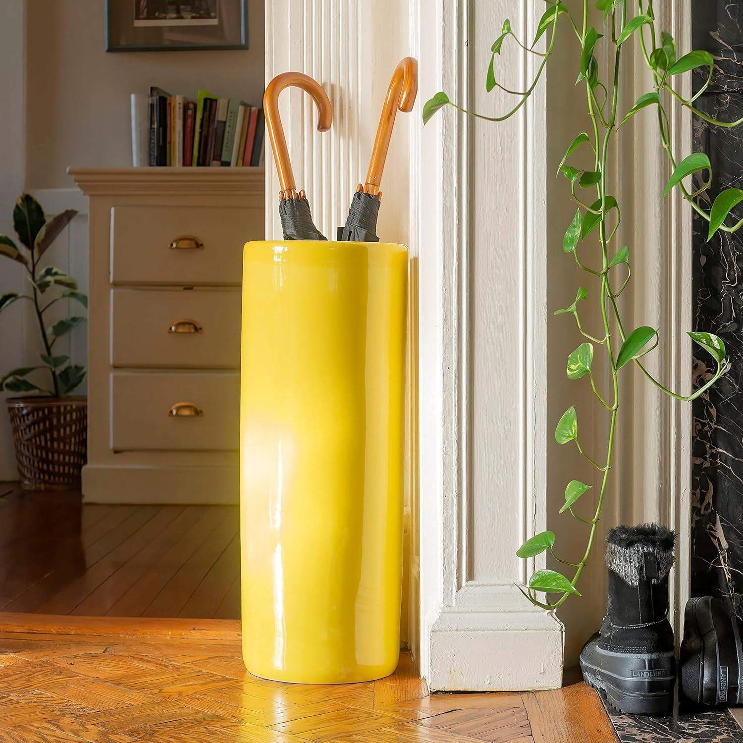 24" Bright Yellow Umbrella Stand