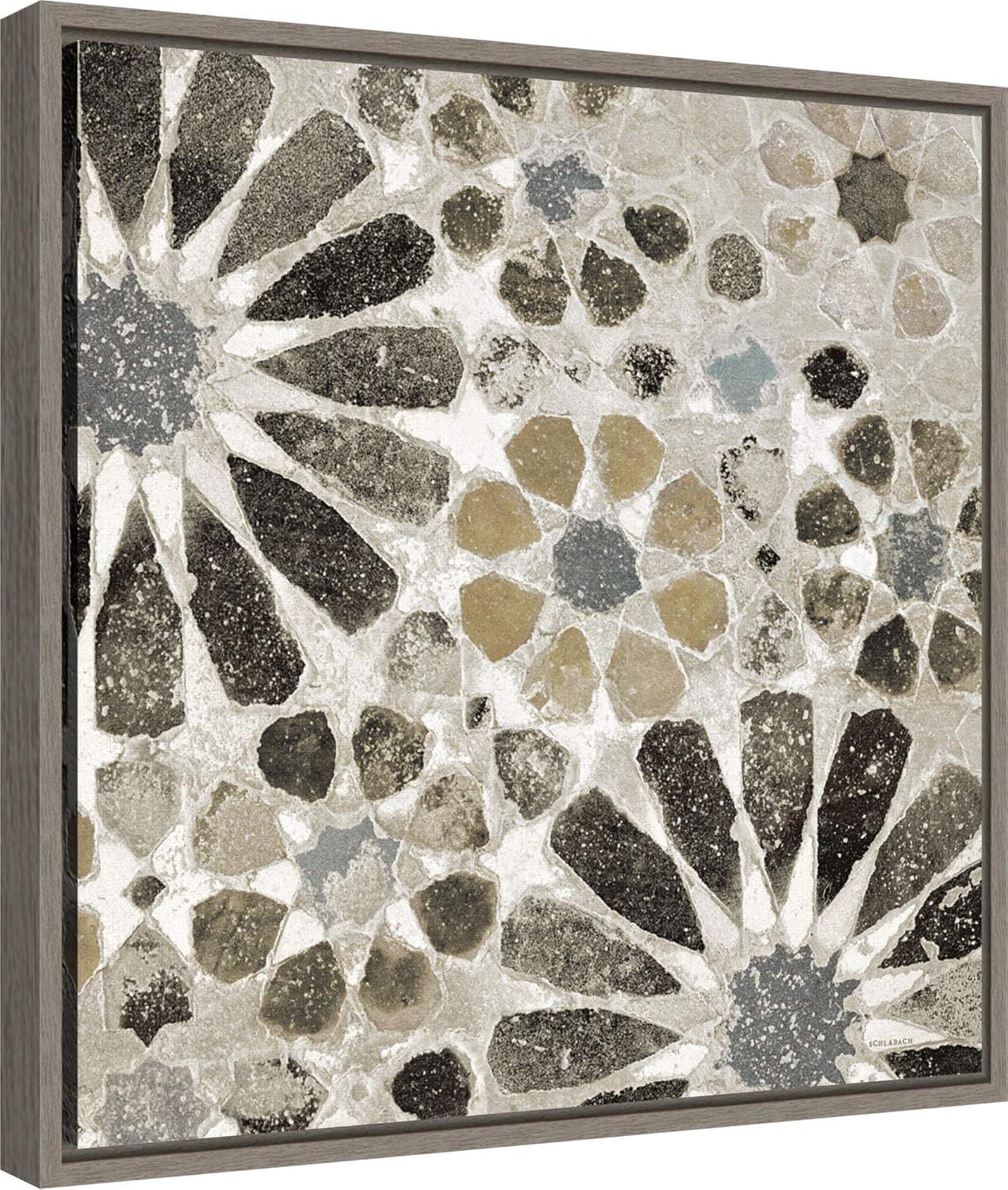 Amanti Art Alhambra Tile II Neutral by Sue Schlabach Framed Canvas Wall Art