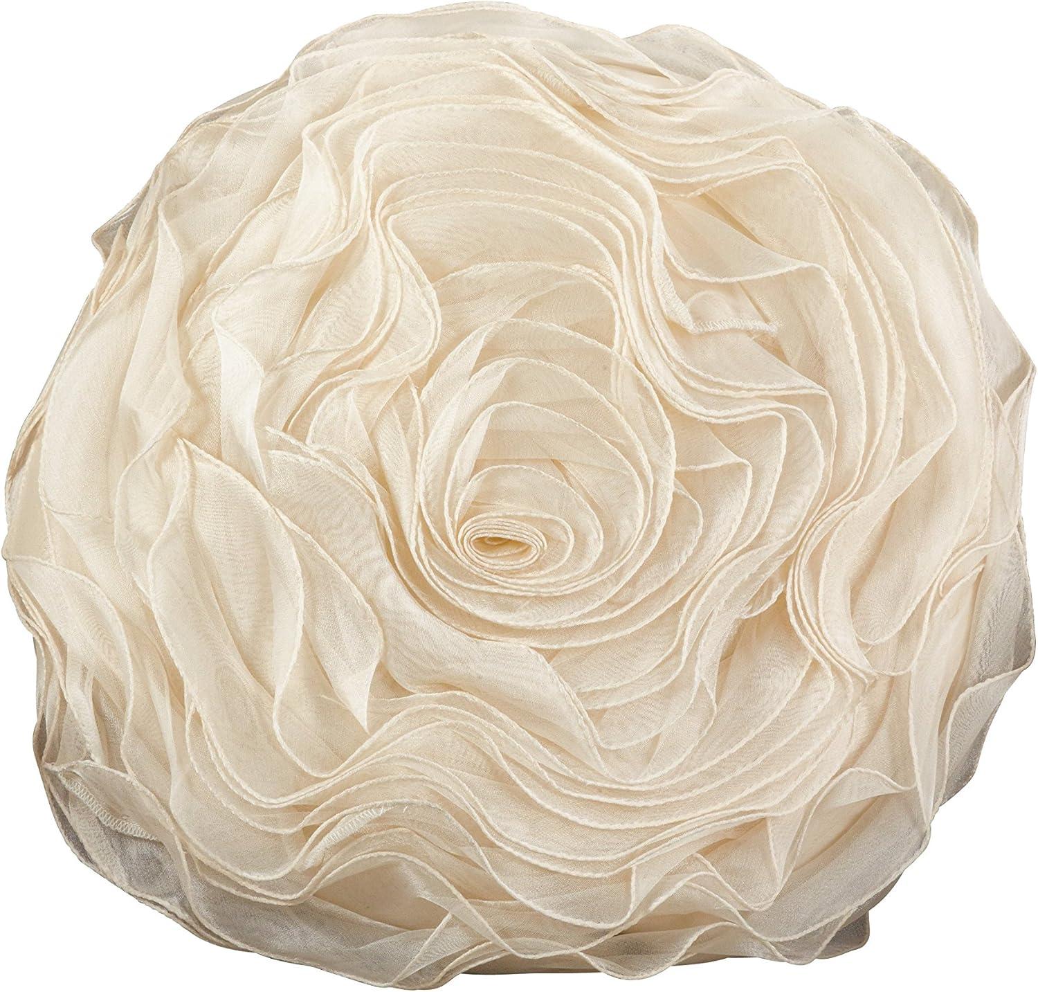 Saro Lifestyle Rose Design Throw Pillow