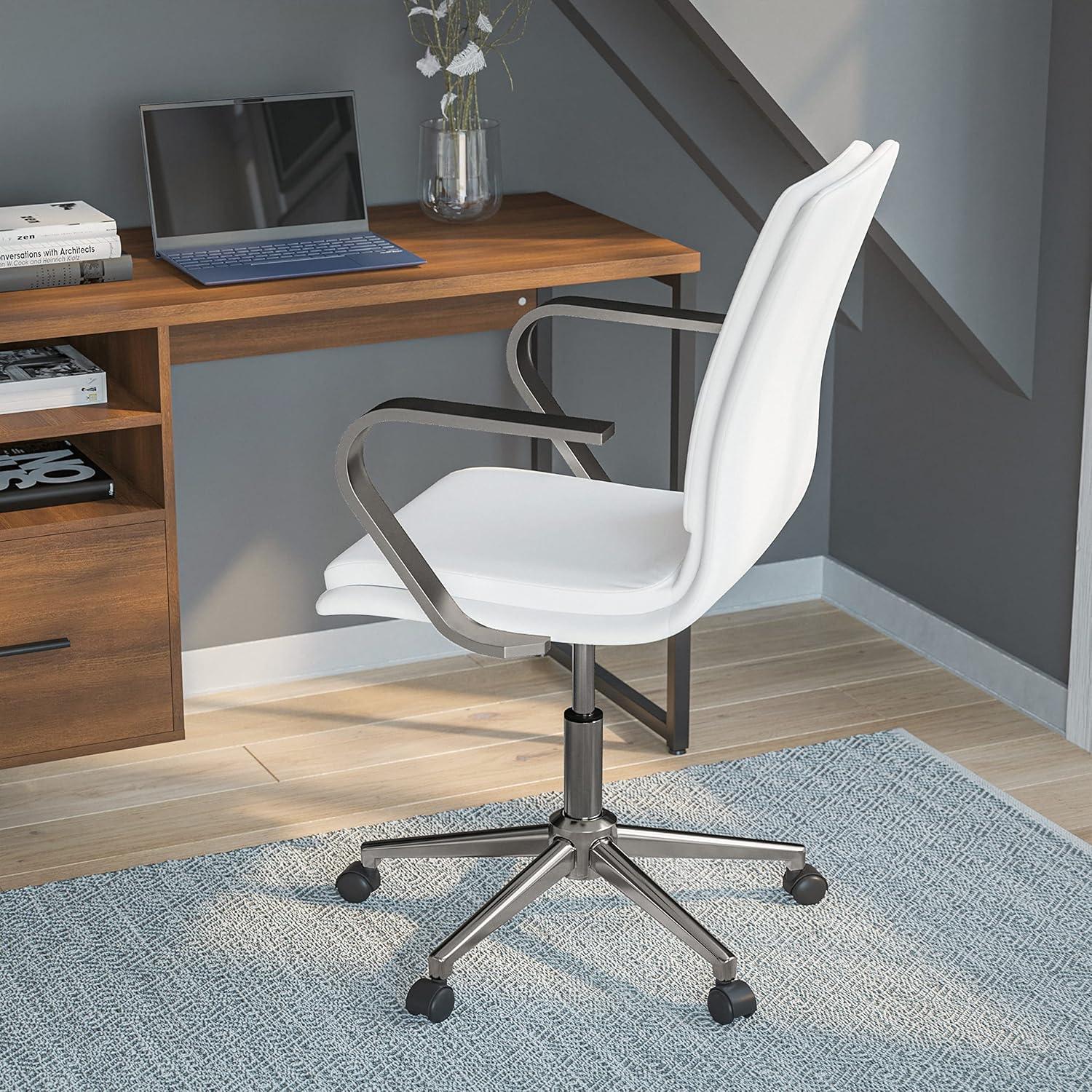 Flash Furniture Mid-Back Designer Upholstered Swivel Executive Office Chair with Armrests by Flash Furniture