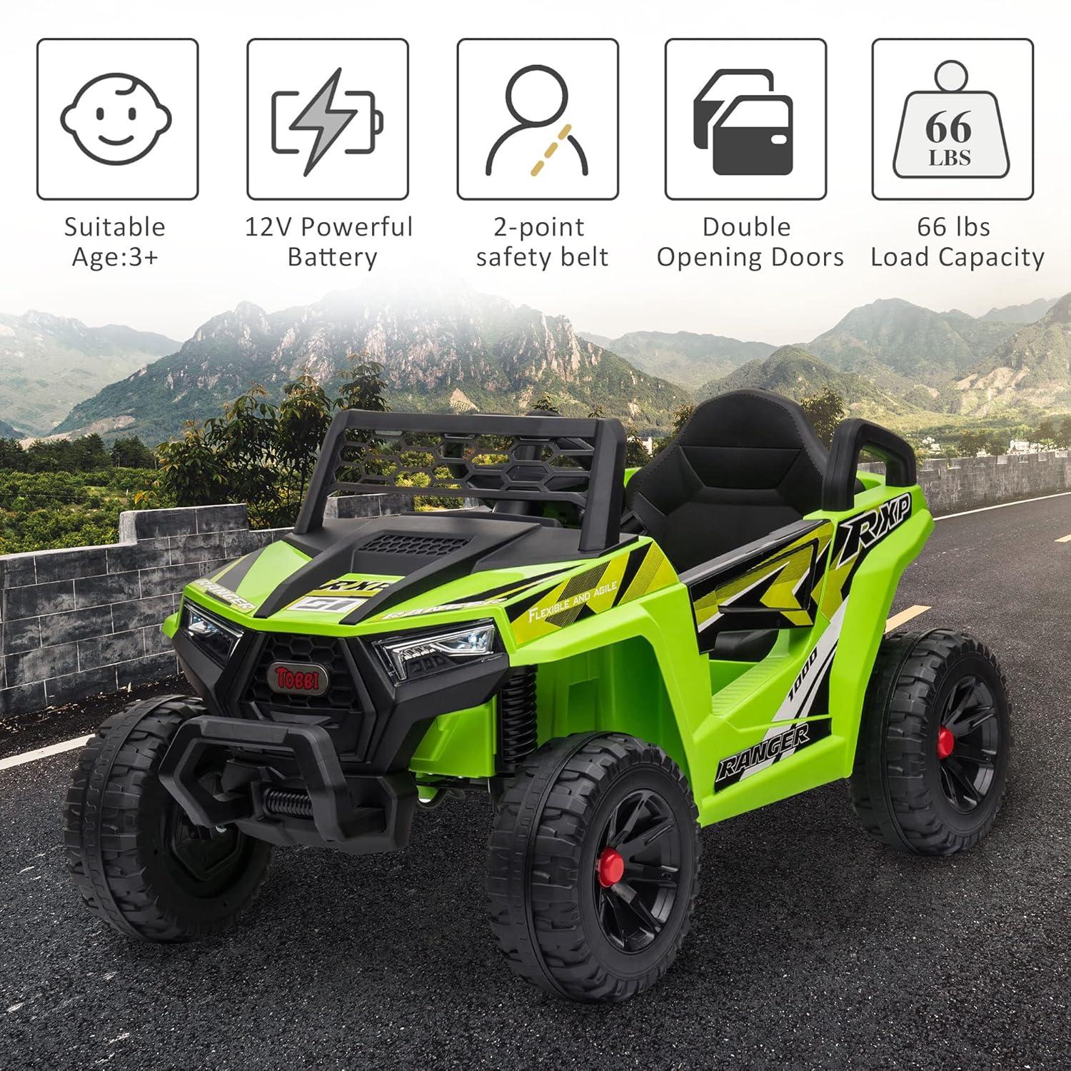 12V Kids Ride On UTV with LED Lights and Horn