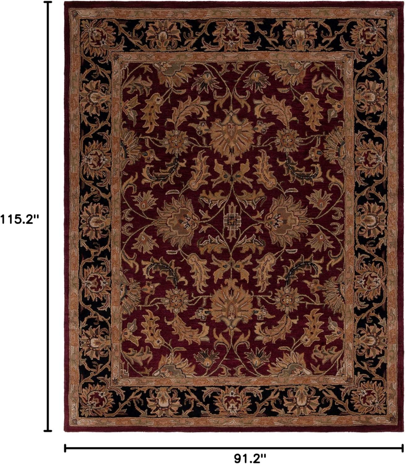 Heritage HG628 Hand Tufted Area Rug - Black/Beige - 7'6"x9'6" - Safavieh.