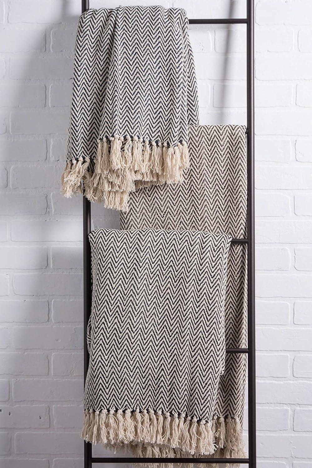 Design Imports Hand Woven Throw Blanket