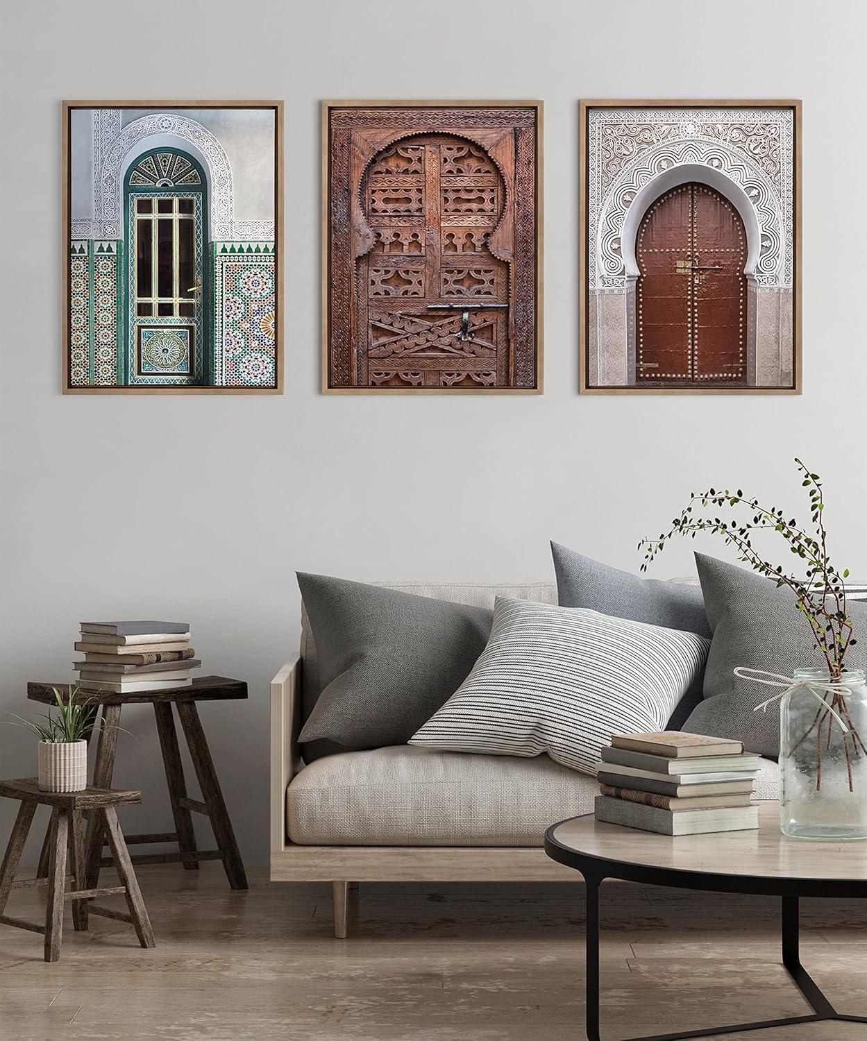 18" x 24" Sylvie Morocco Essaouira Door Framed Wall Canvas by Golie Gold - Kate & Laurel All Things Decor