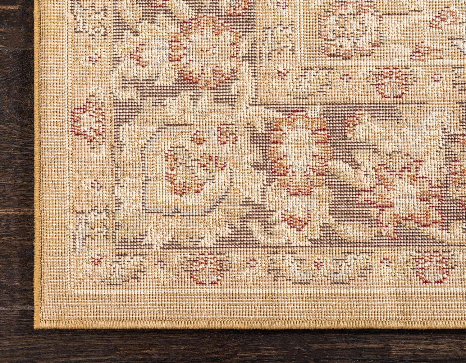 Unique Loom 3' 3 x 5' 3 Tan Voyage Asheville Area Rug