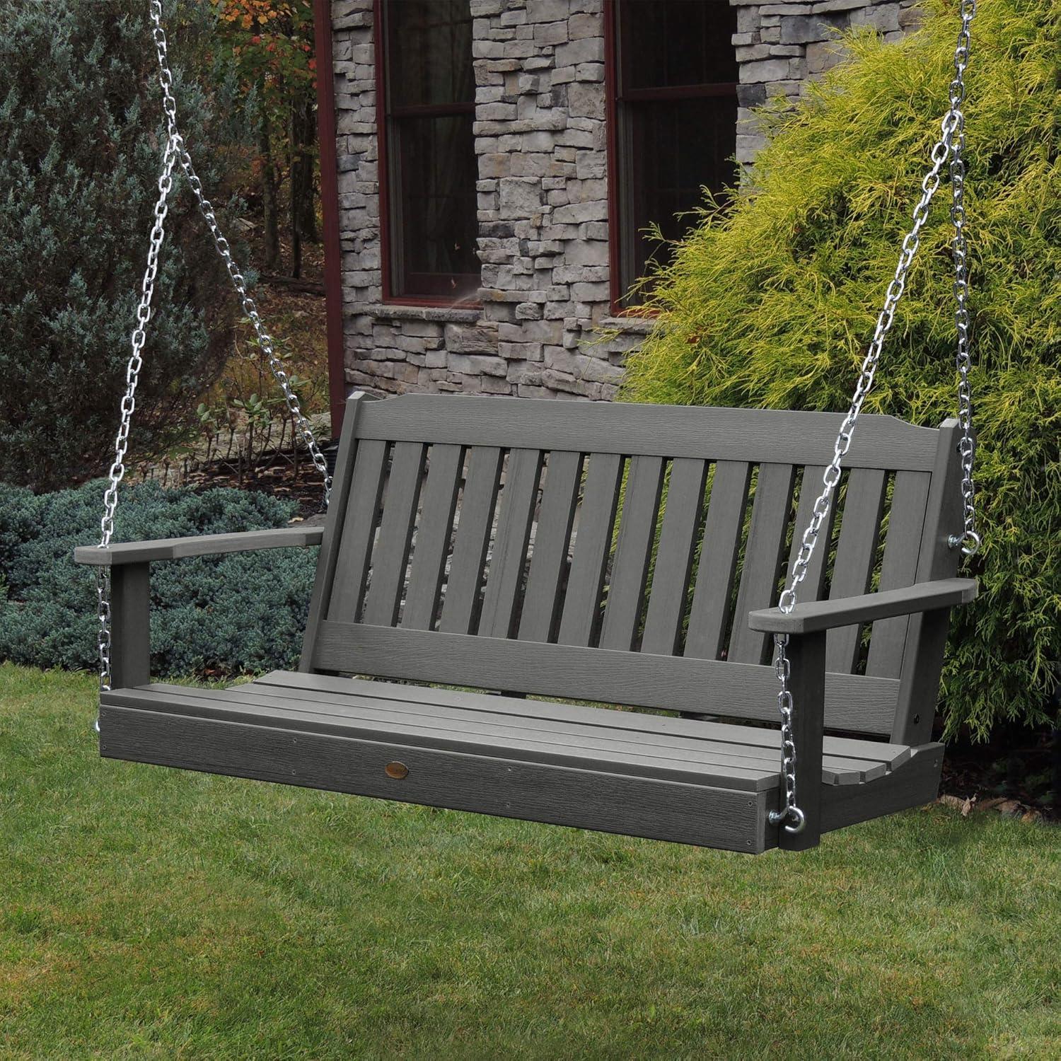 Lehigh 4 ft Coastal Teak Recycled Plastic Porch Swing