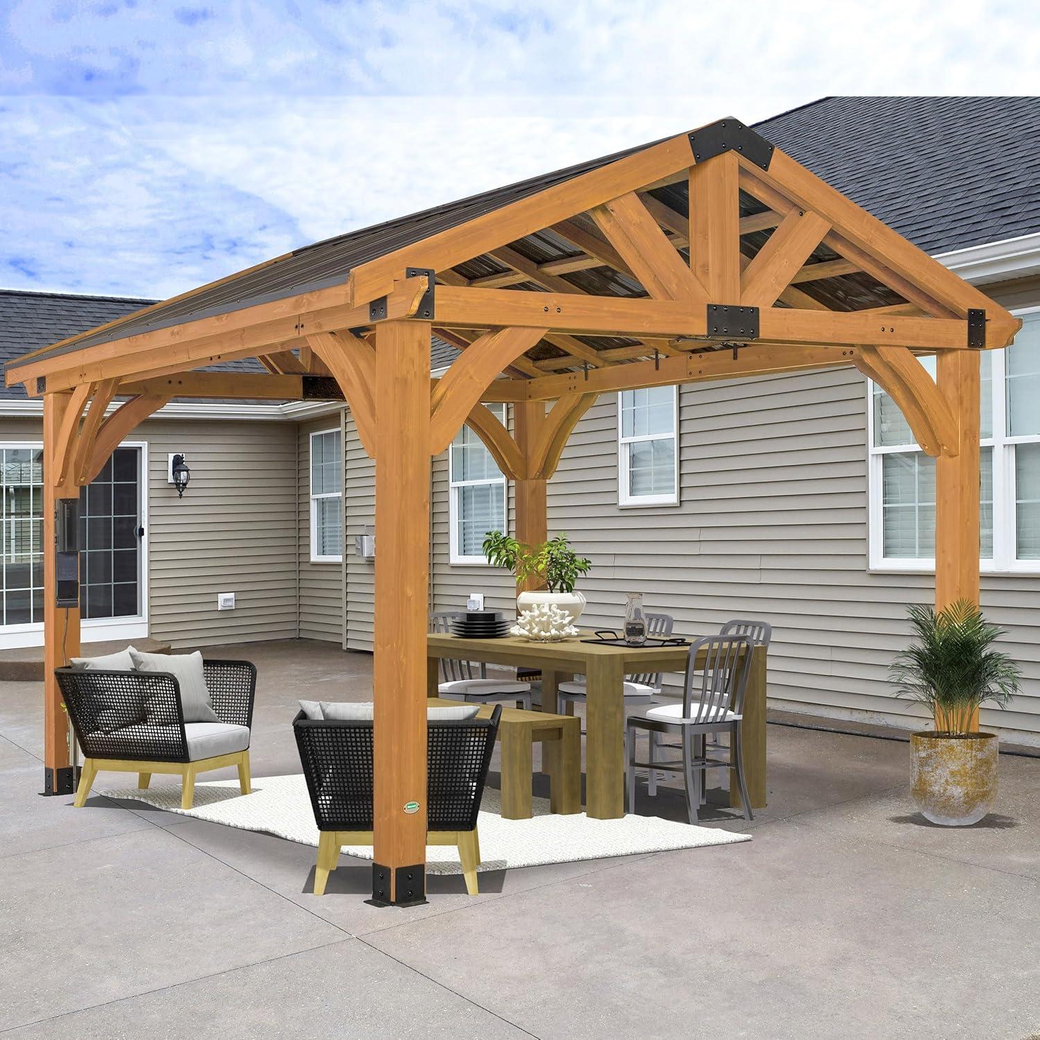 Backyard Discovery Arlington 12' x 12' Solid Wood Patio Gazebo