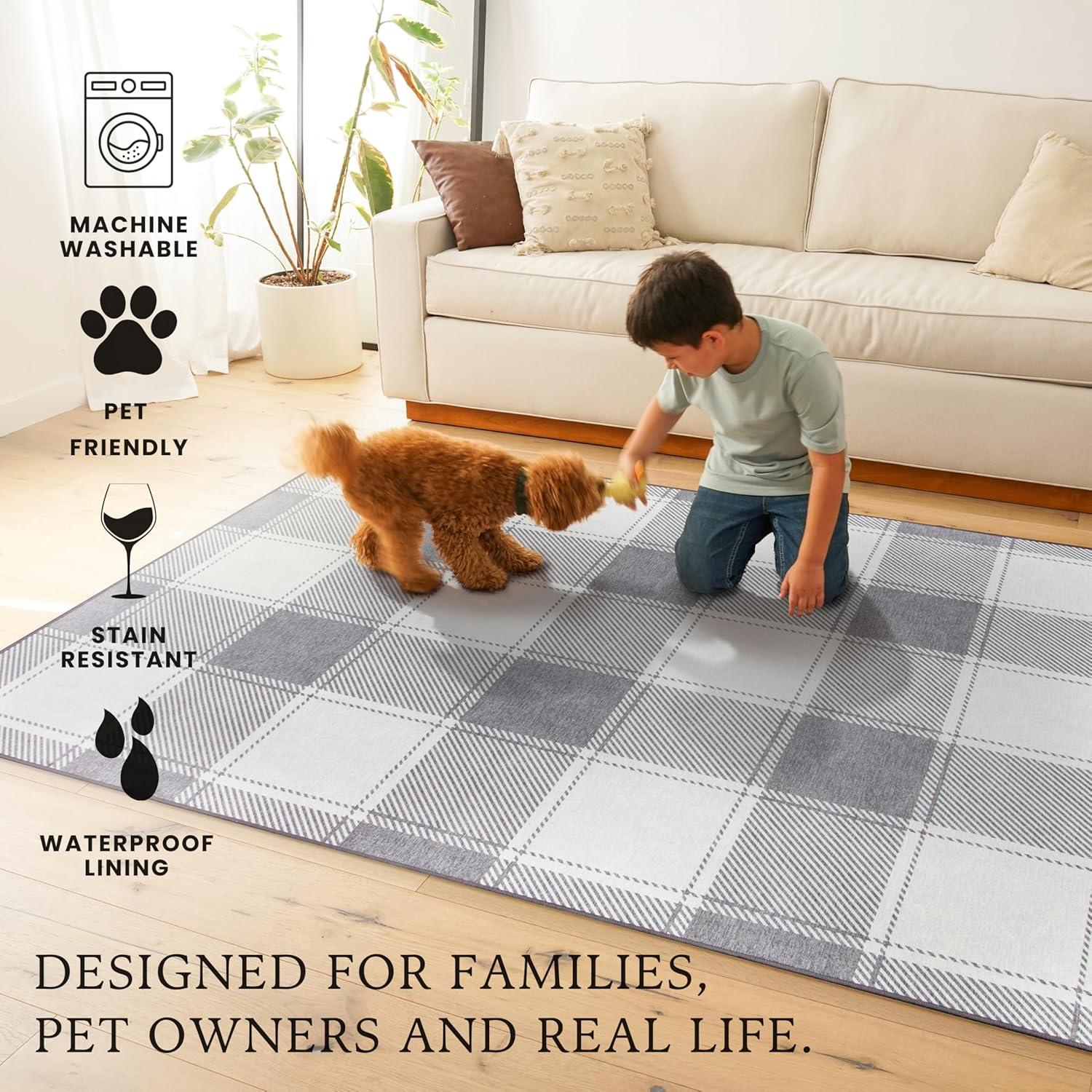 My Magic Carpet Solid Espresso Flatweave Washable Indoor / Outdoor Rug