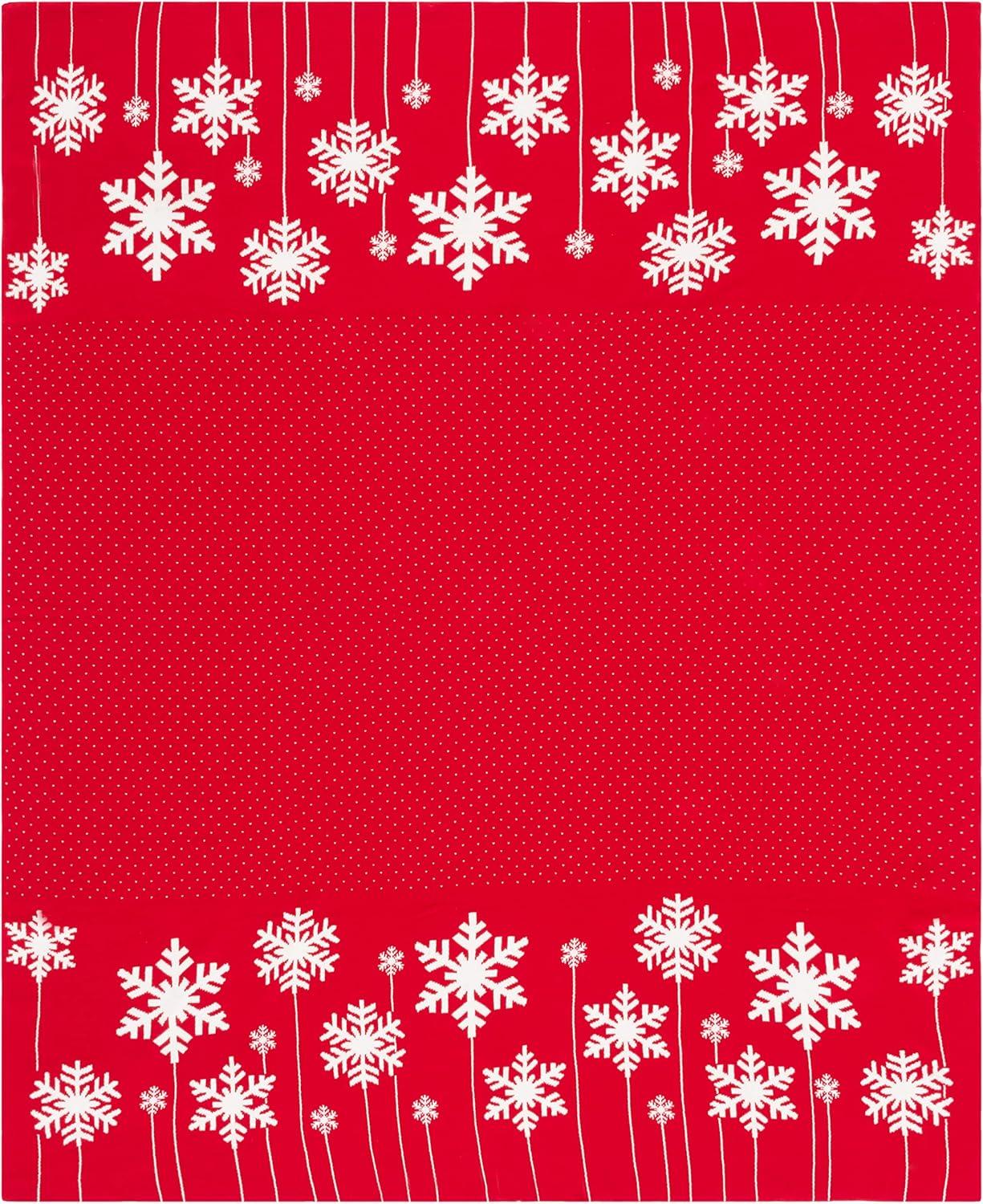 Frosty Throw - Red/White - 50" x 60" - Safavieh.