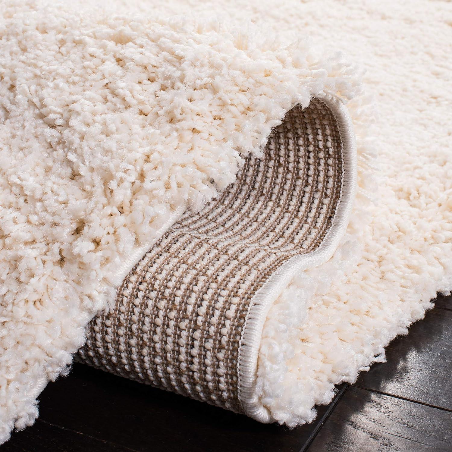 California Shag SG151 Power Loomed Indoor Accent Rug - Ivory - 3'x5' - Safavieh