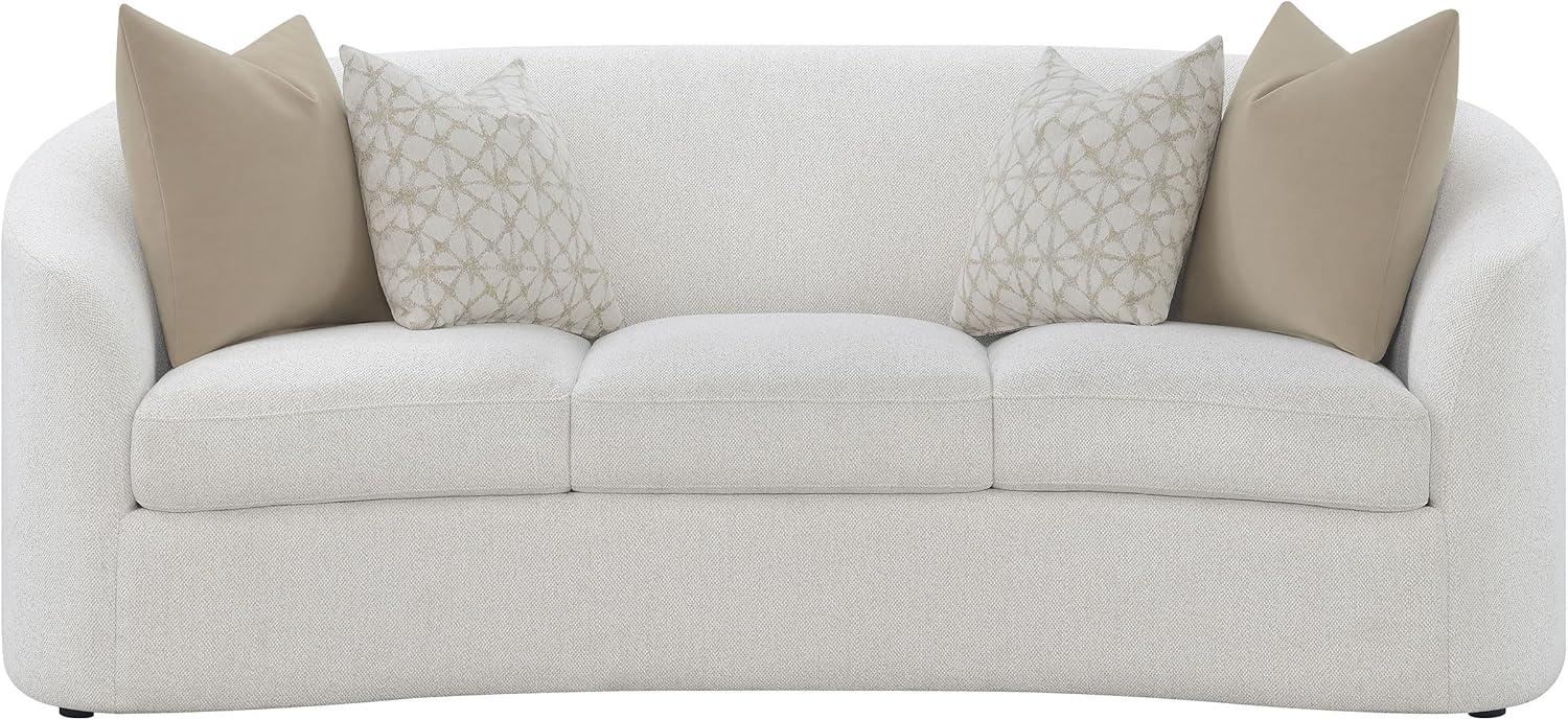 Coaster Rainn 3-piece Modern Fabric Upholstered Tight Back Living Room Set Latte