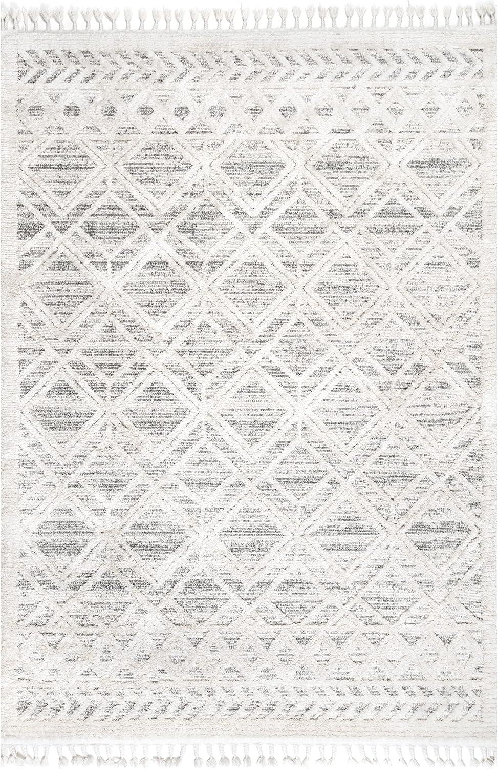 nuLOOM Ansley Moroccan Lattice Tassel Area Rug