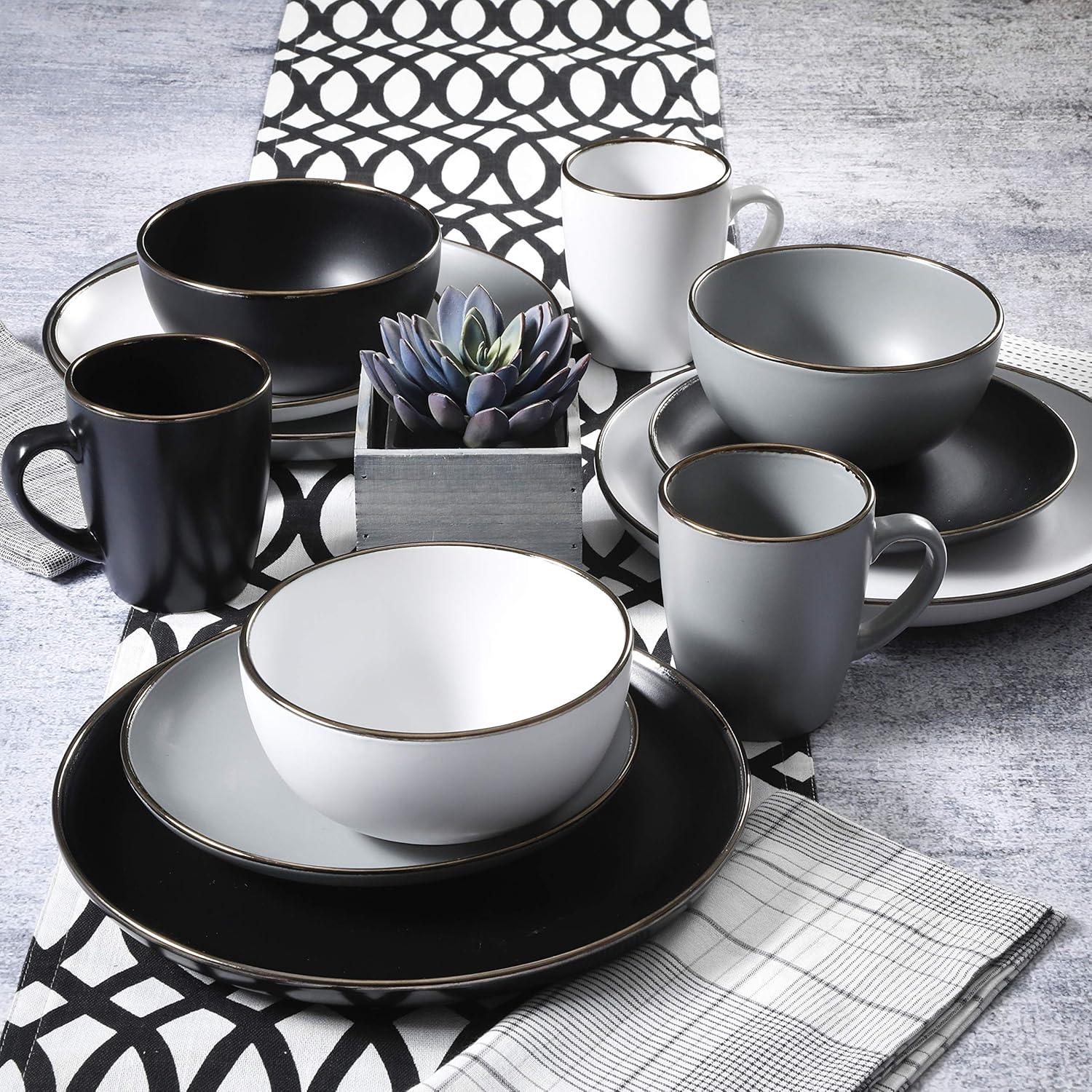 Gibson Home Rockaway Round Stoneware Dinnerware