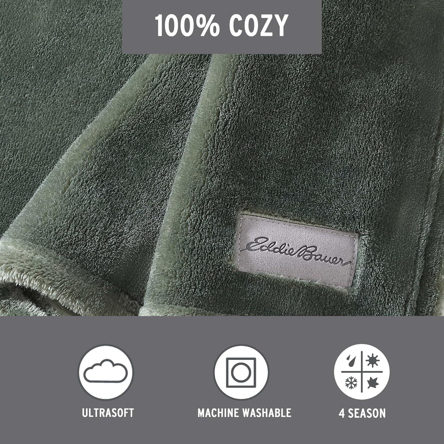 Eddie Bauer Eddie Bauer Ultra Lux Plush Solid Throw Blankets