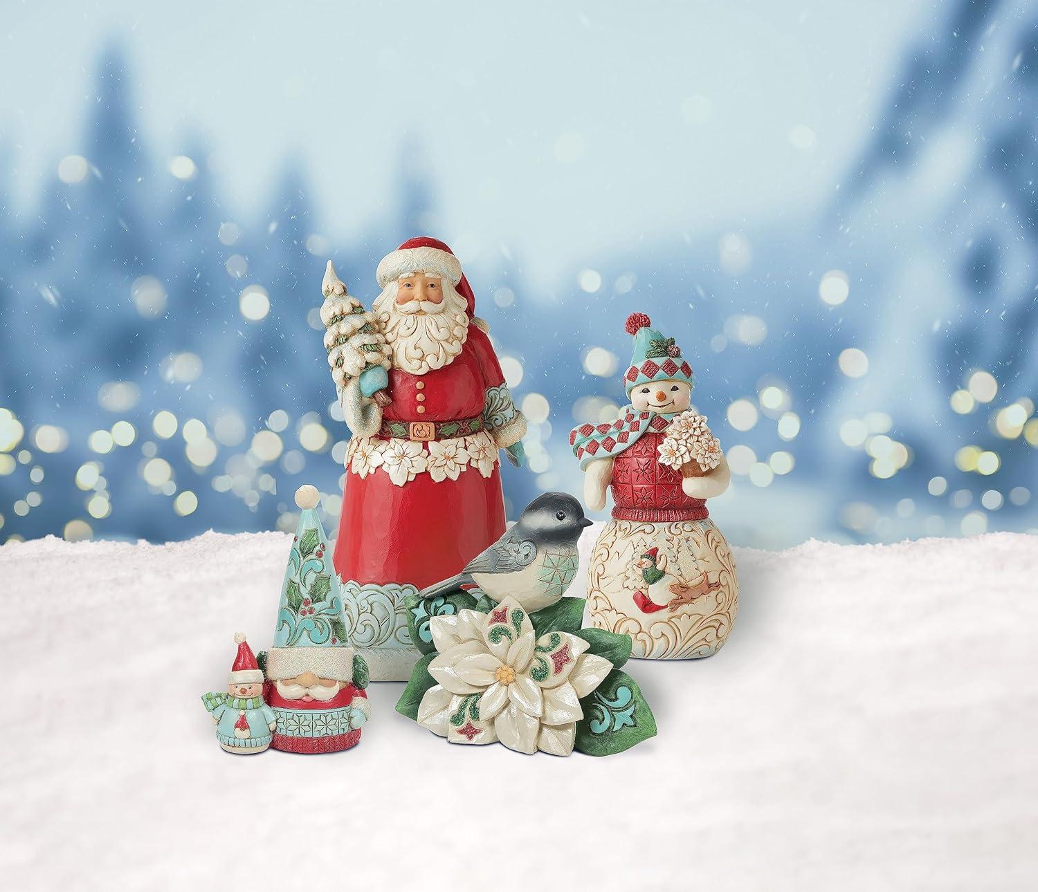 Enesco Jim Shore Heartwood Creek Wonderland Gnome and Snowman Figurine, 5.12 Inch, Multicolor