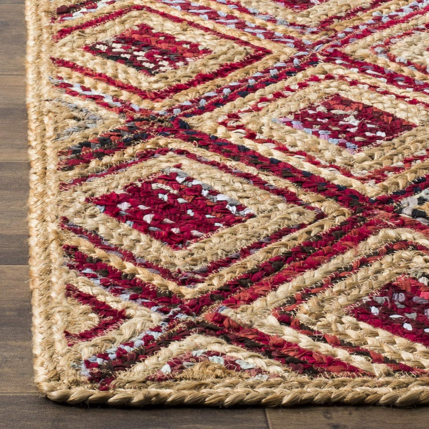 Cape Cod CAP354 Woven Indoor Area Rug - Natural/Red - 2'3"x4' - Safavieh