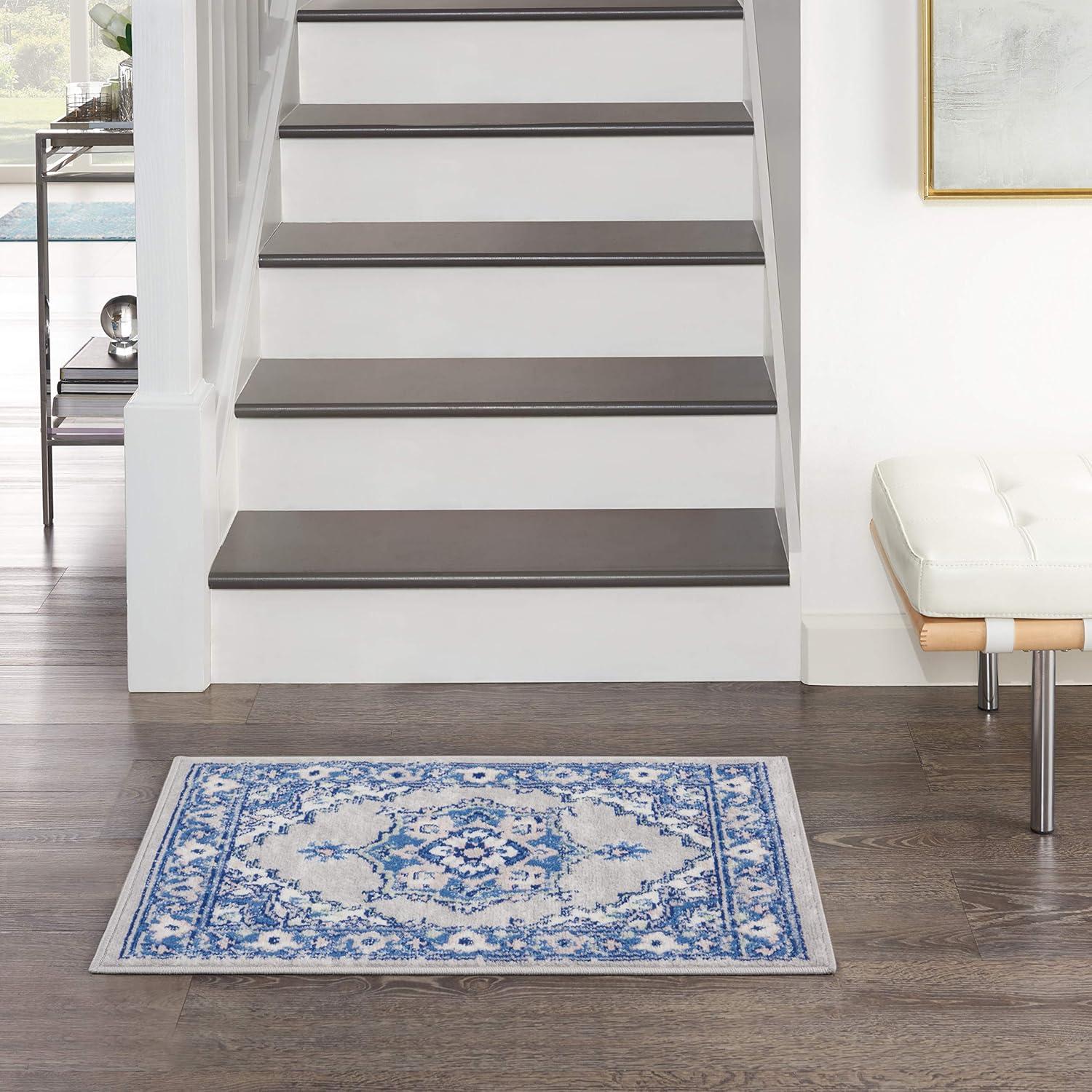 Nourison Whimsicle WHS03 Indoor only Area Rug - Grey Blue 2' x 6'