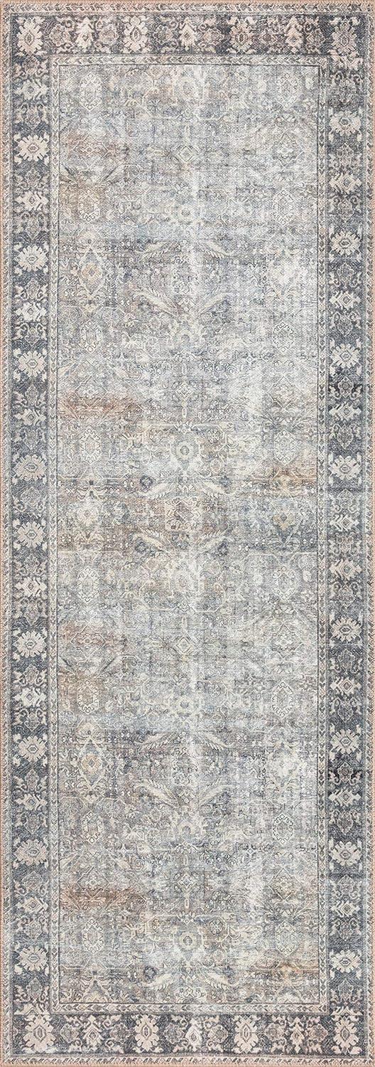 Loloi II Wynter WYN-07 Grey / Charcoal Oriental Area Rug 2'-6" x 7'-6"