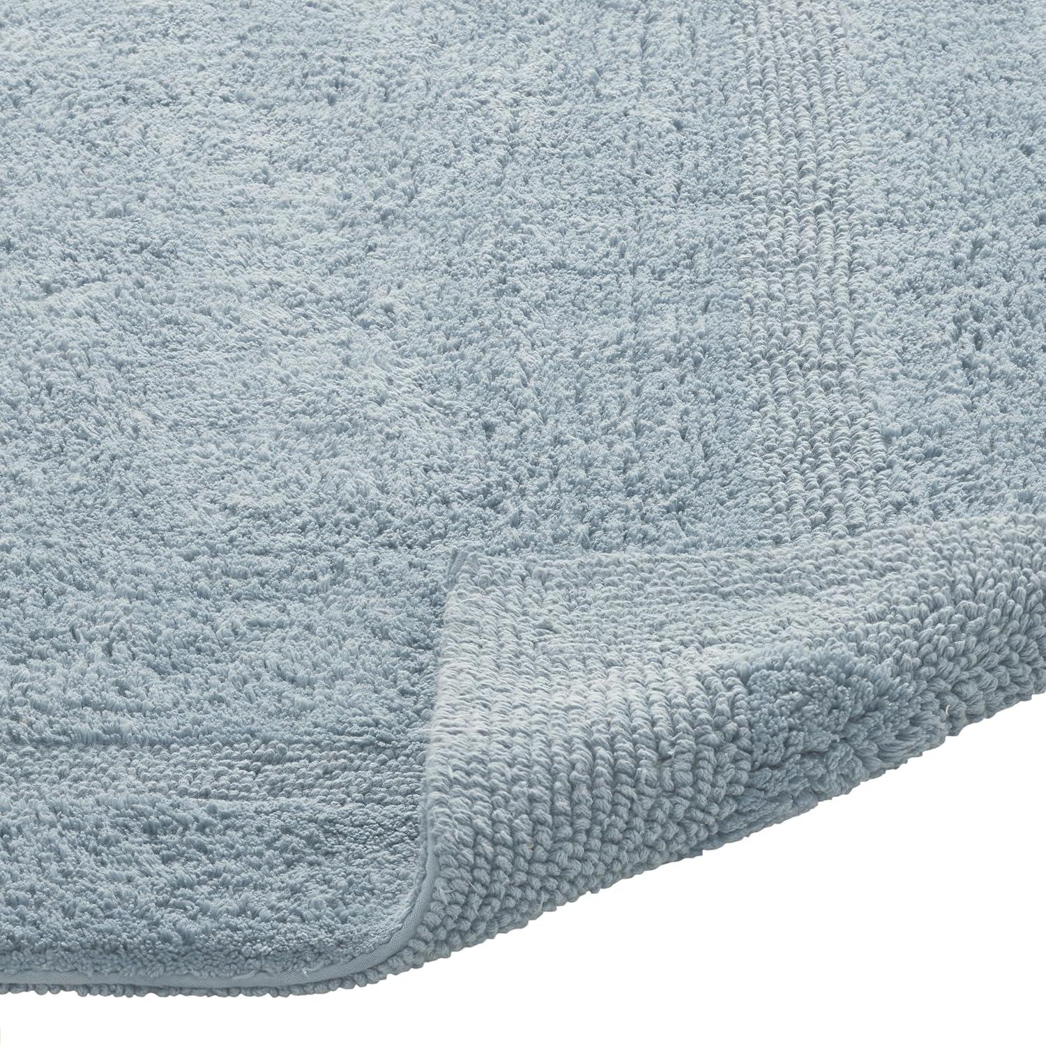 Better Trends Lux 100% Cotton Tufted Solid Reversible Bath Rug 24" x 40" Rectangle - Blue