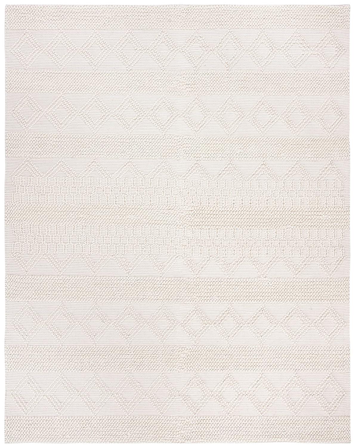 Natura Hand Woven 60% Wool And 40% Cotton Geometric Rug