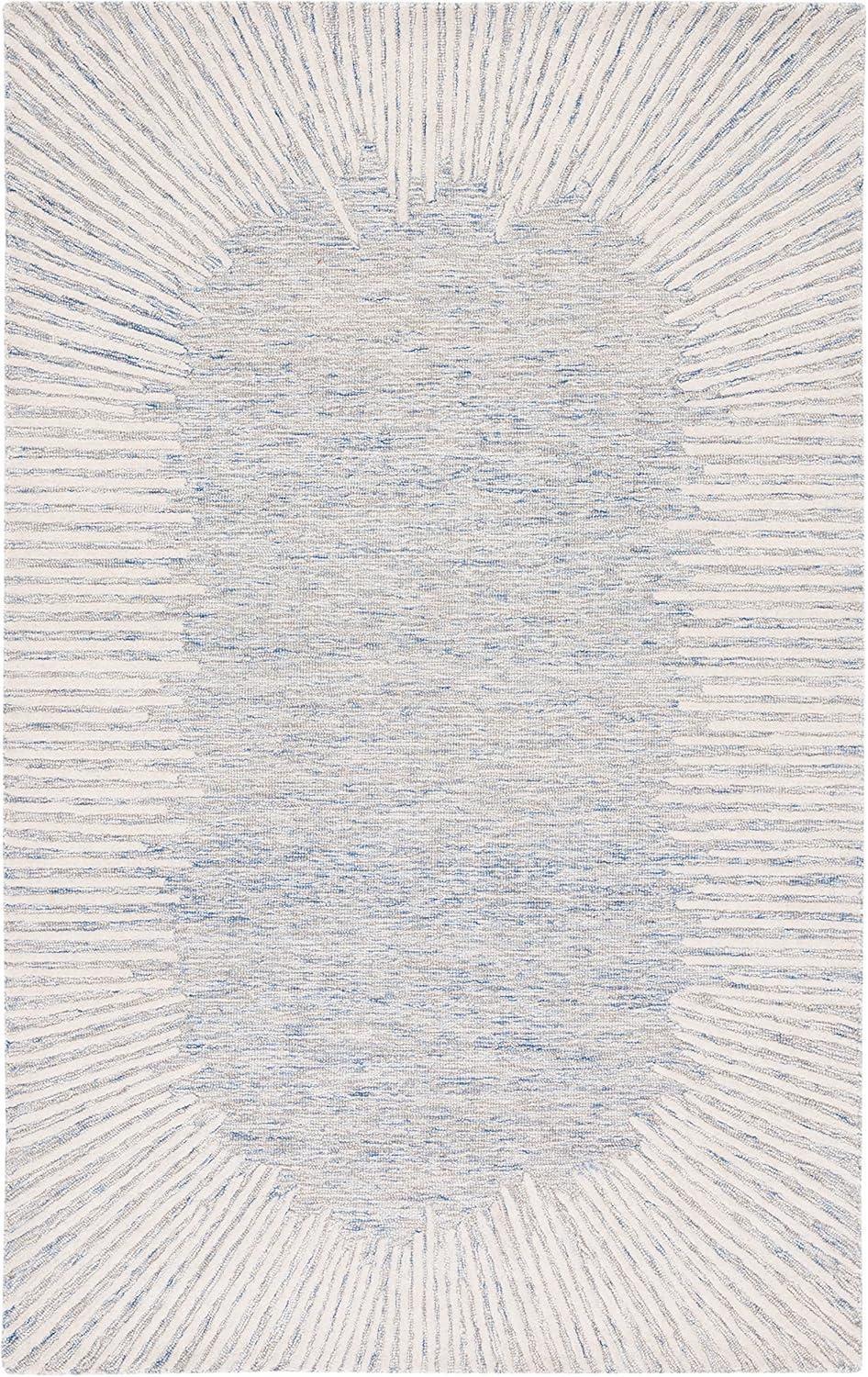 Abstract ABT478 Hand Tufted Area Rug - Blue/Ivory - 3'x5' - Safavieh .